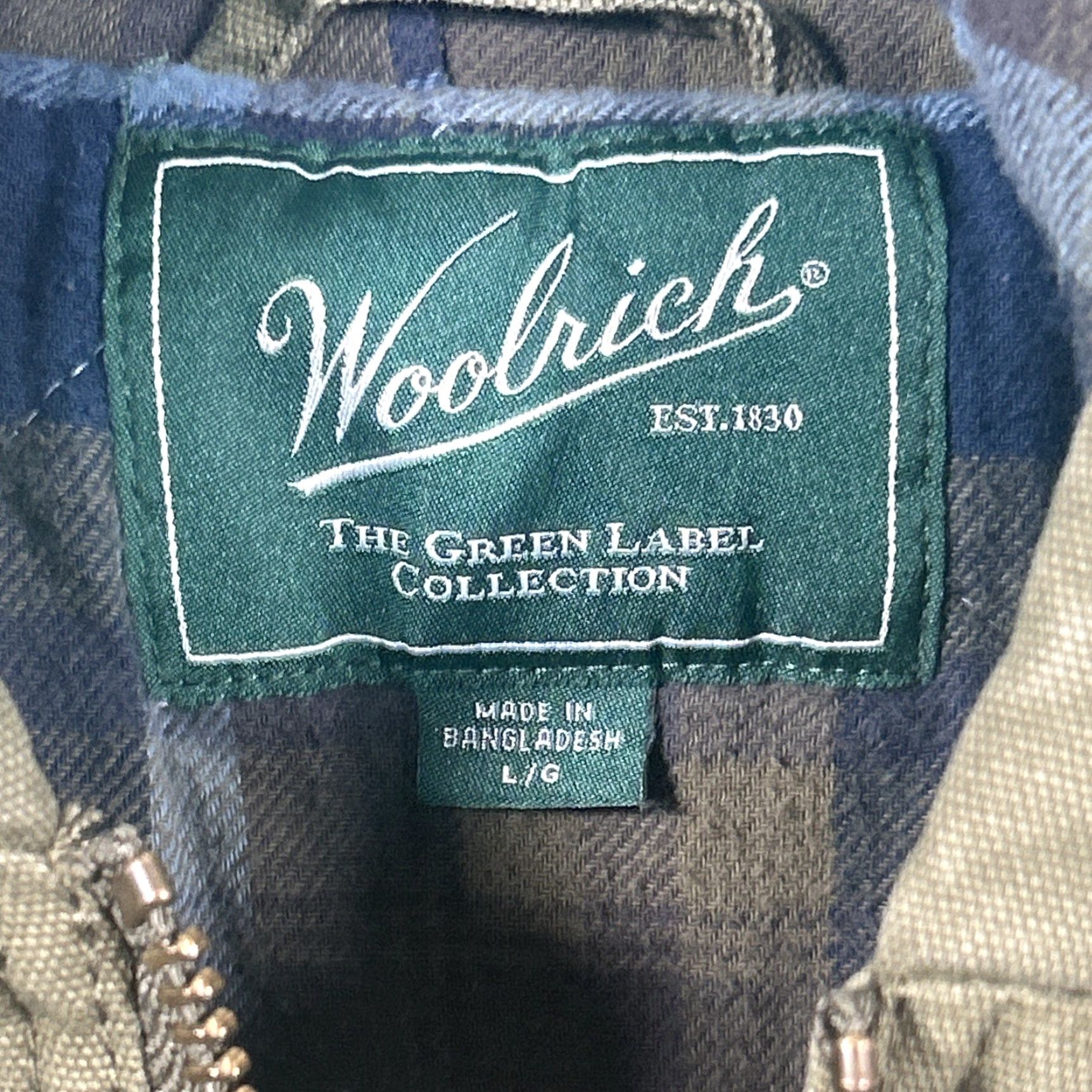 Vintage VINTAGE Woolrich Jacket Mens L Green Canvas Plaid Flannel Lined Workwear Hooded Jacket Size US L / EU 52-54 / 3 - 2 Thumbnail