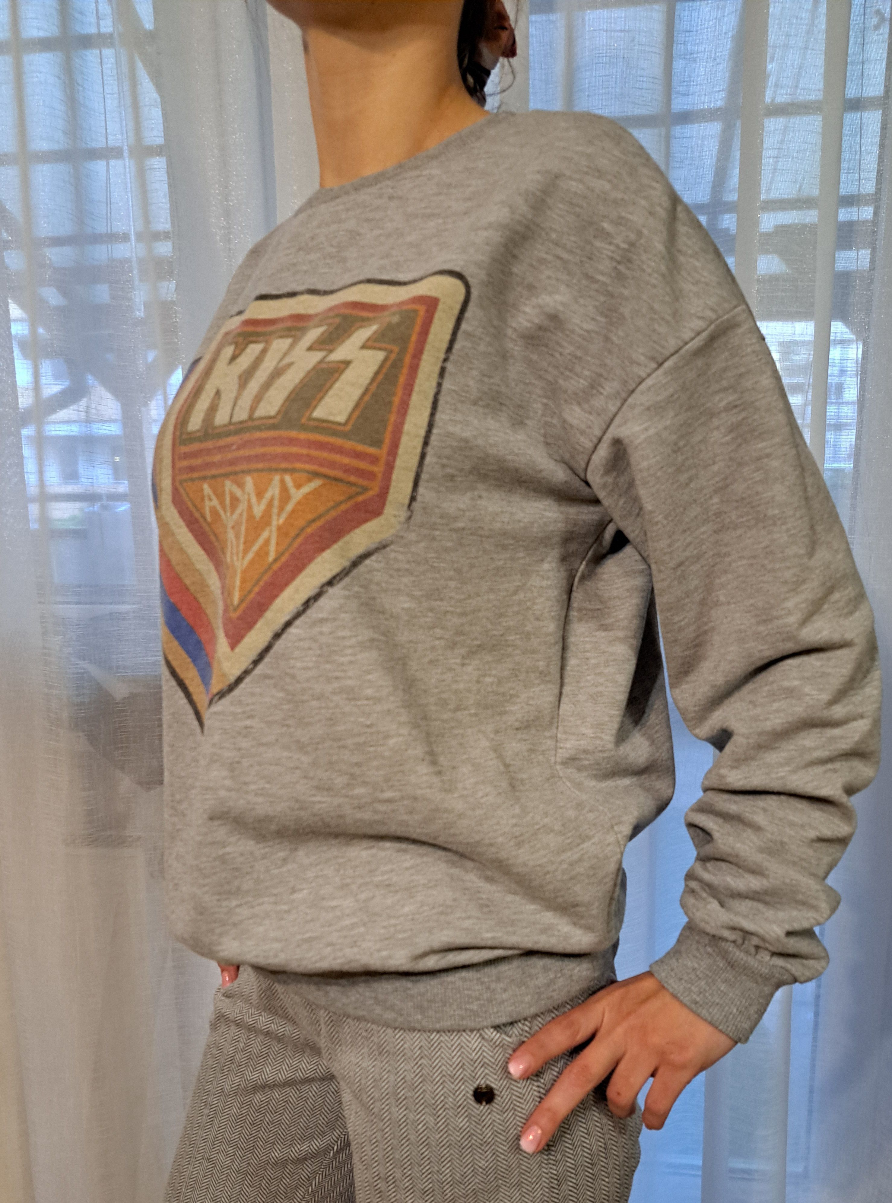 Gestuz Gestuz Kiss Army sweatshirt blouse XS gray/ grey Size XS / US 0-2 / IT 36-38 - 3 Thumbnail