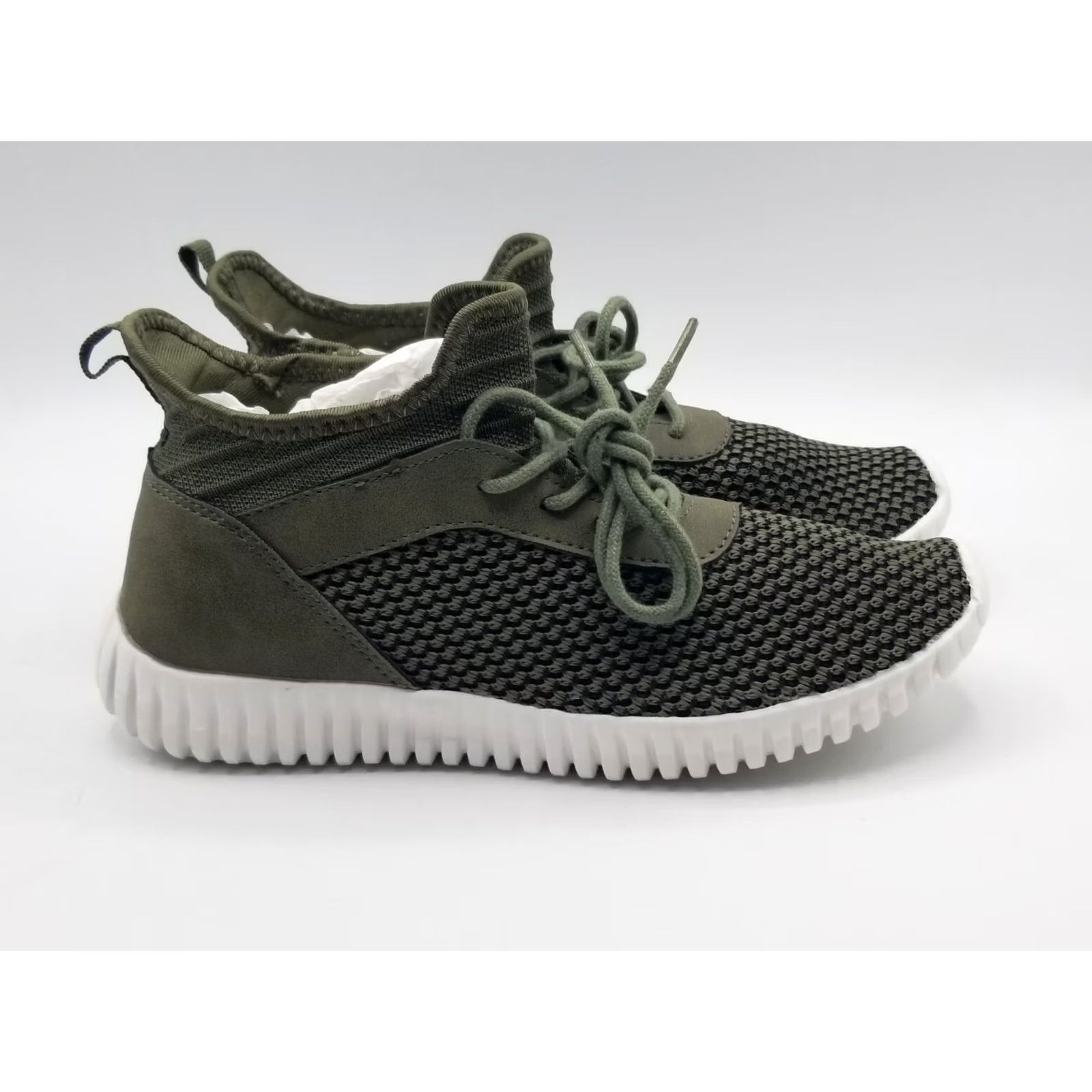 Vintage Dirty Laundry Harlen Fabric Hight Top Olive 6.5 Womens Shoes Running Cross Training Medium (B, M) Sneakers Size M / US 6-8 / IT 42-44 - 2 Thumbnail
