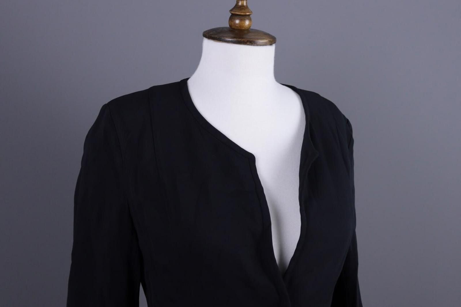 Eton Eton Black V-Neck Single Breasted Blazer Jacket Size 42 Size M / US 6-8 / IT 42-44 - 6 Thumbnail