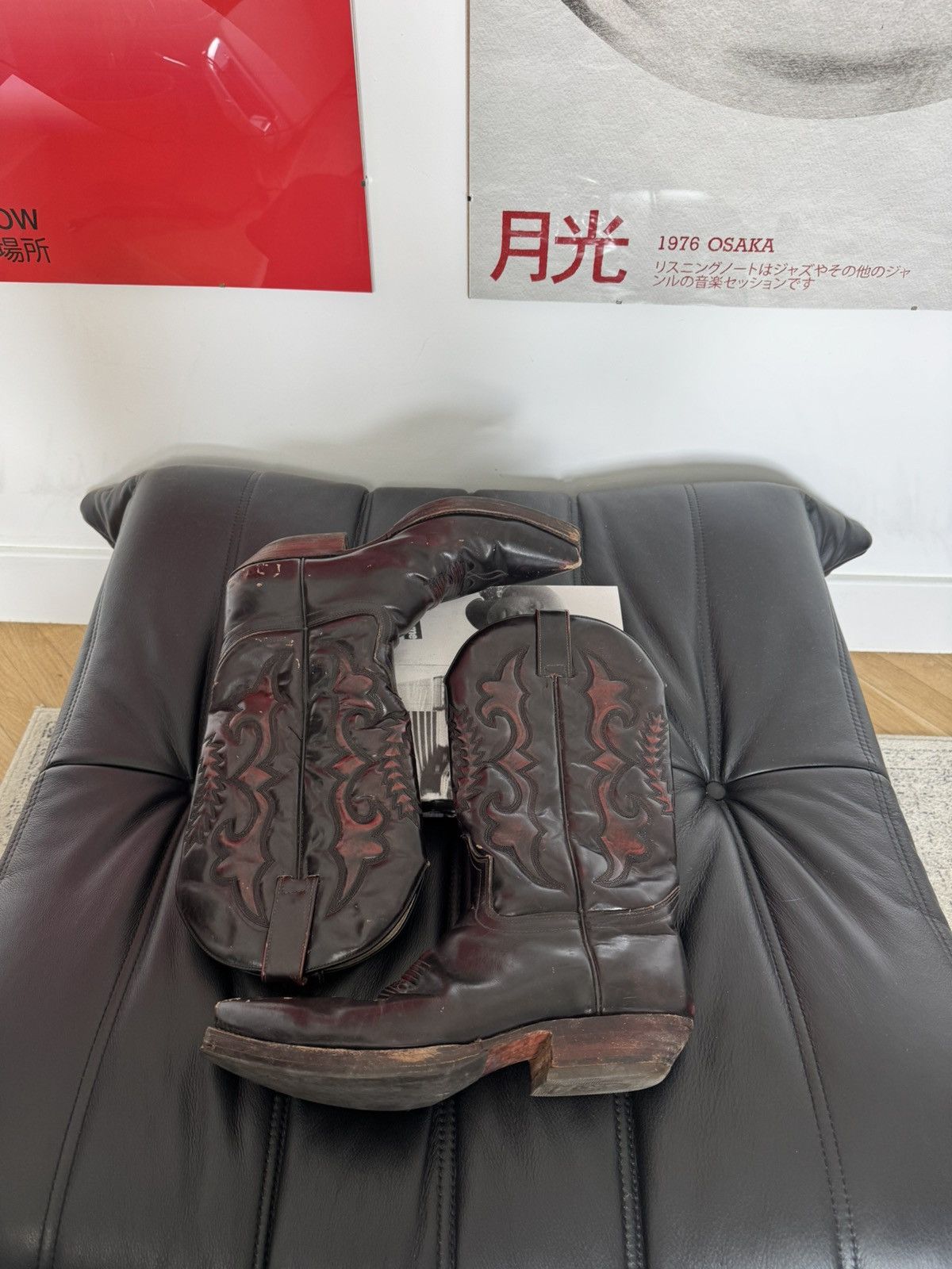 Leather Vintage Sendra Cowboy Leather Boots Washed High Faded Rare Size US 10.5 / EU 43-44 - 3 Thumbnail
