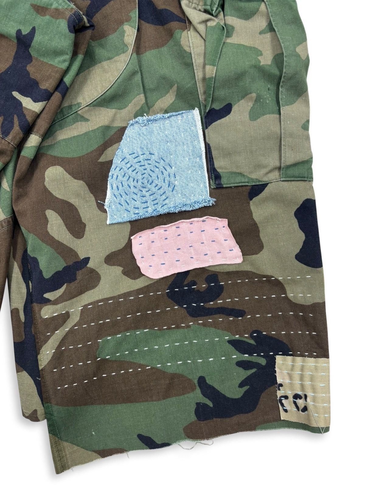 Vintage BDU Distressed Boro Sashiko Bermuda _ l Size US 32 / EU 48 - 6 Thumbnail