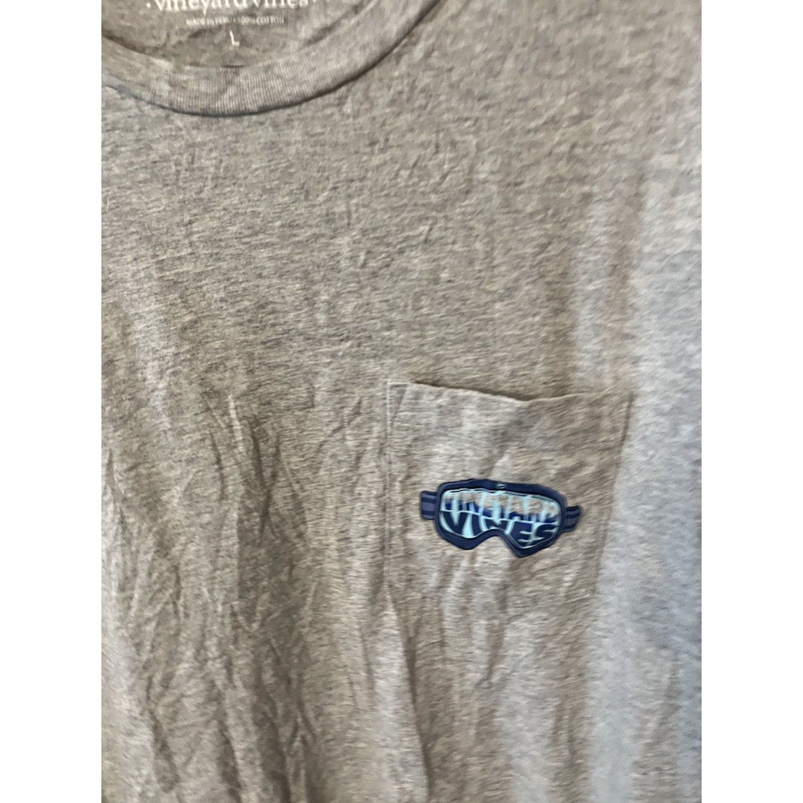 Vineyard Vines Vineyard Vines Gray Logo Long Sleeve T-Shirt Men's Large Holiday Theme Size US L / EU 52-54 / 3 - 3 Thumbnail