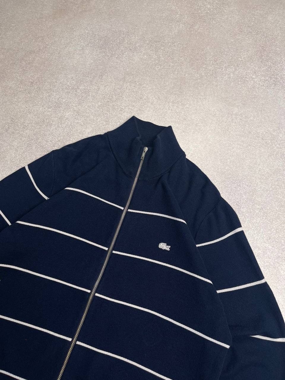 Lacoste × Vintage VINTAGE LACOSTE KNIT WOOL ZIP SWEATER Y2K Size US XL / EU 56 / 4 - 2 Thumbnail