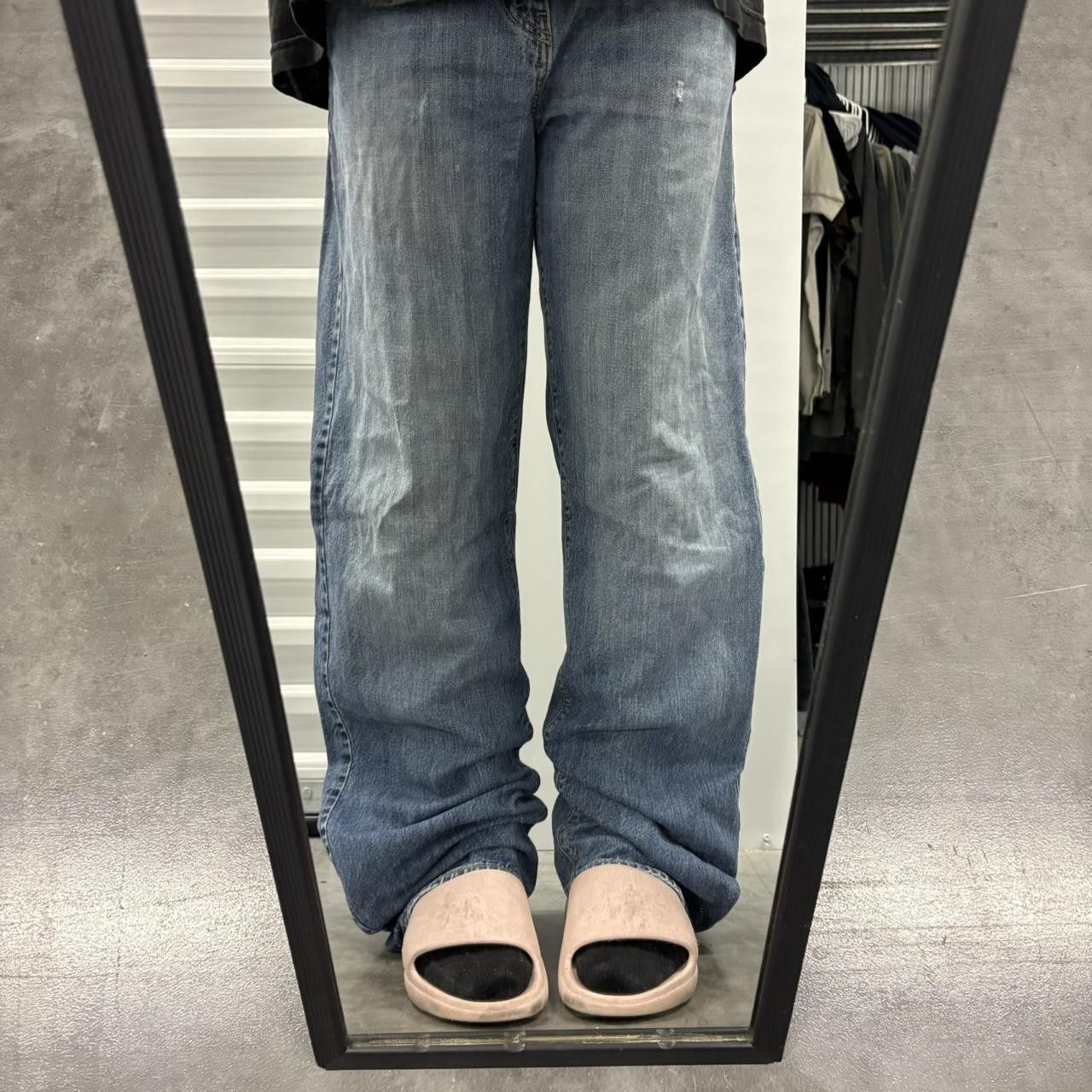Old Navy Crazy Vintage Y2K/2000s Super Baggy Wideleg Old Navy Medium Blue Wash Denim Jeans! Size US 34 / EU 50 - 1 Thumbnail