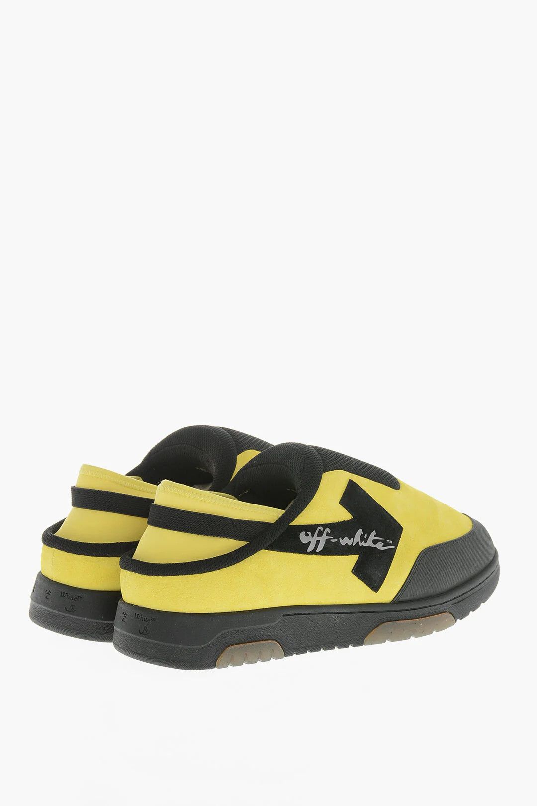 Off-White og1mm0426 Suede & Fabric Mules in Yellow & Black Size US 11 / EU 44 - 2 Thumbnail
