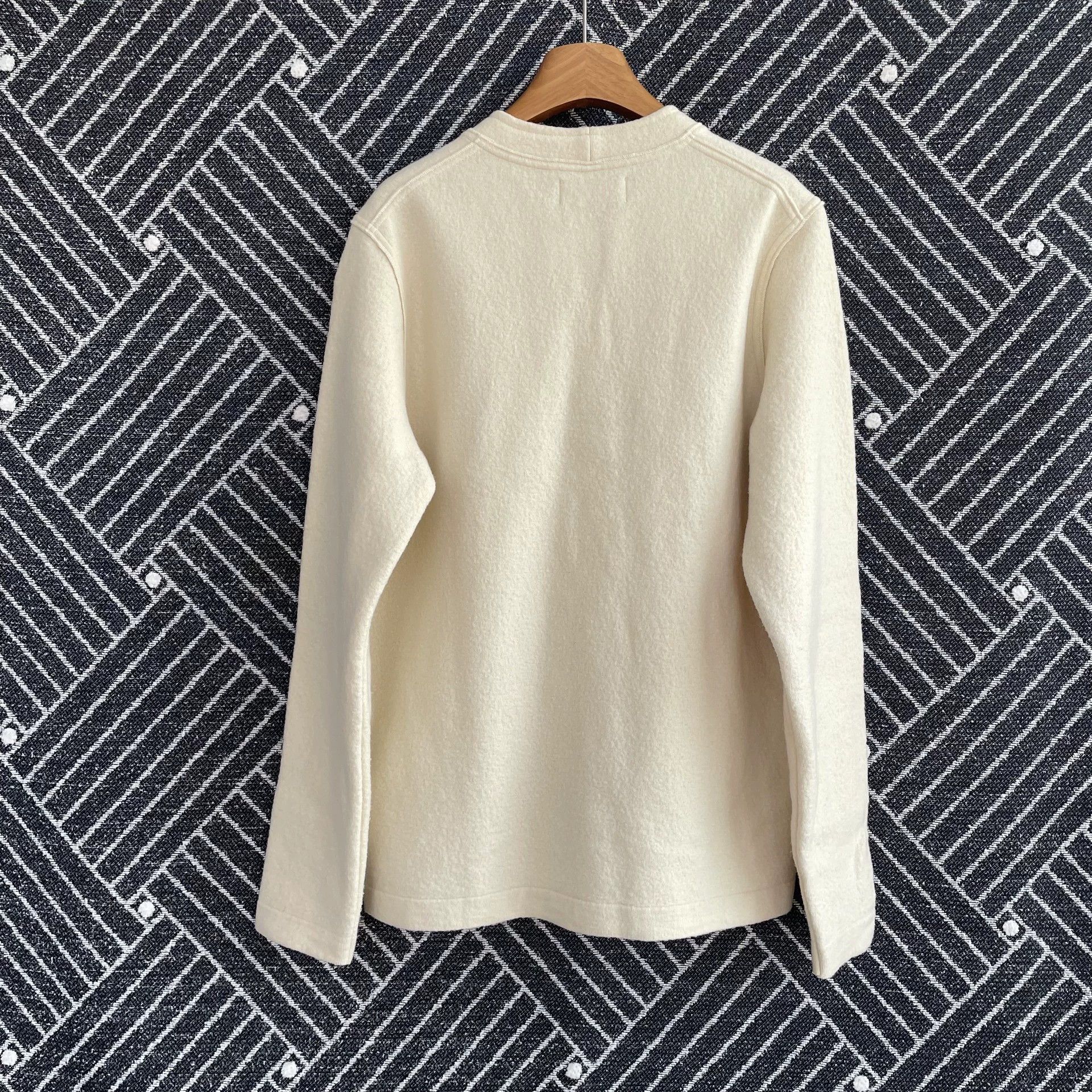 Stone Island STONE ISLAND solid crewneck ls wool sweatshirt ivory M 98 Size M / US 6-8 / IT 42-44 - 2 Thumbnail