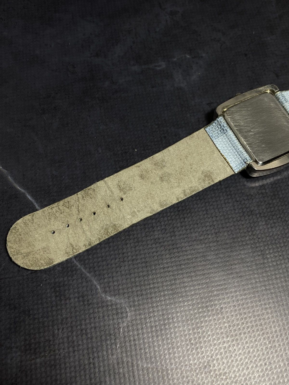 Jewelry × Vintage Goldtime Square Quartz Watch Checkered Strap Vintage Size ONE SIZE - 9 Thumbnail