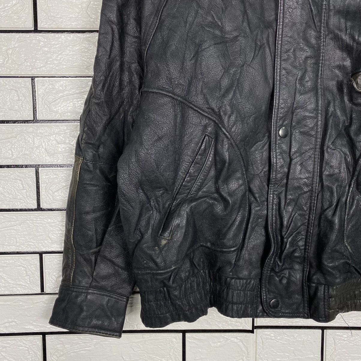 Japanese Brand 📌Vintage Fly Leather Jacket Blanket Gynreo Issey Miyake Size US M / EU 48-50 / 2 - 5 Thumbnail