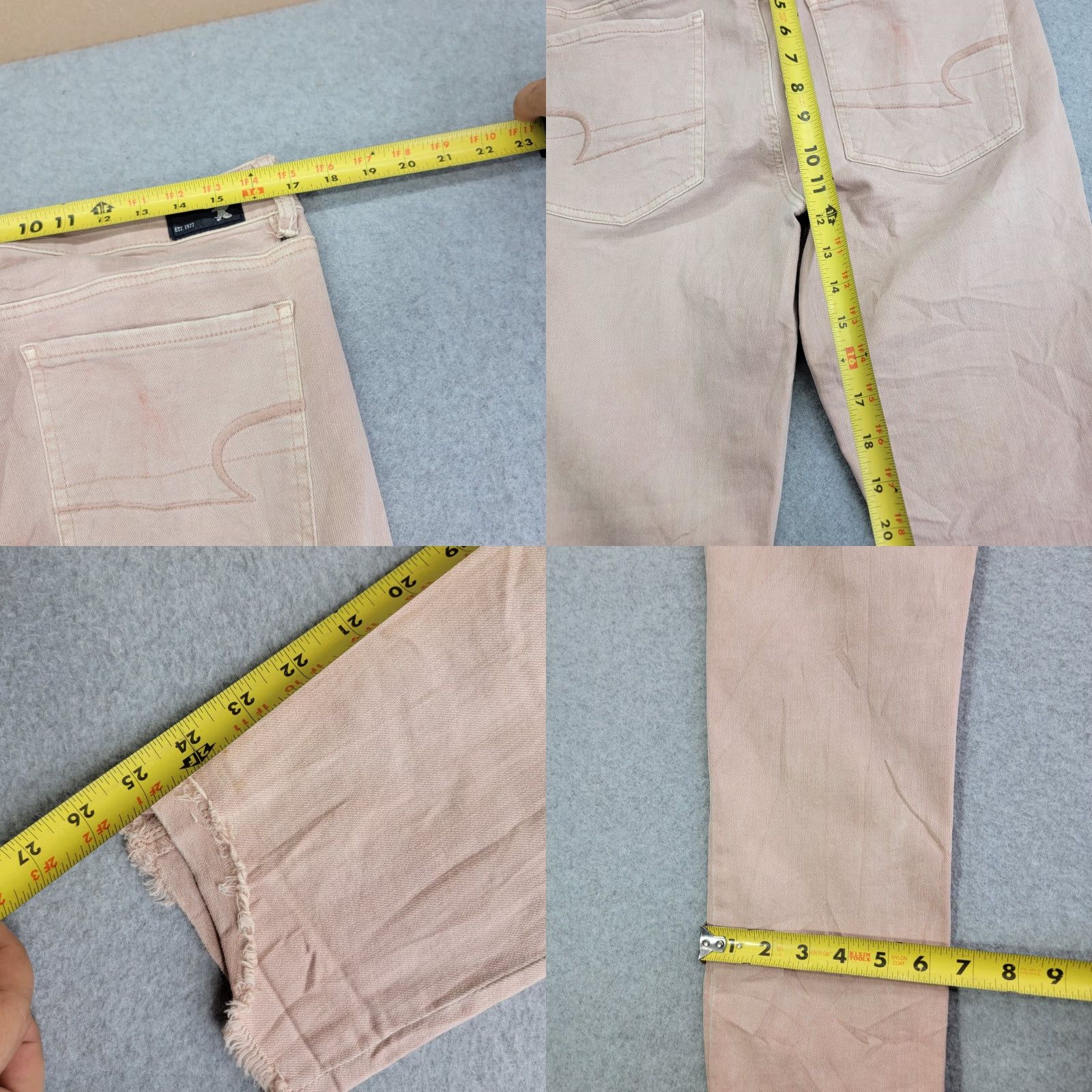 American Eagle Outfitters American Eagle Outfitters Jegging crop Super Stretch Jeans Womens 14 Reg salmon Size 36" / US 14 / IT 50 - 9 Thumbnail