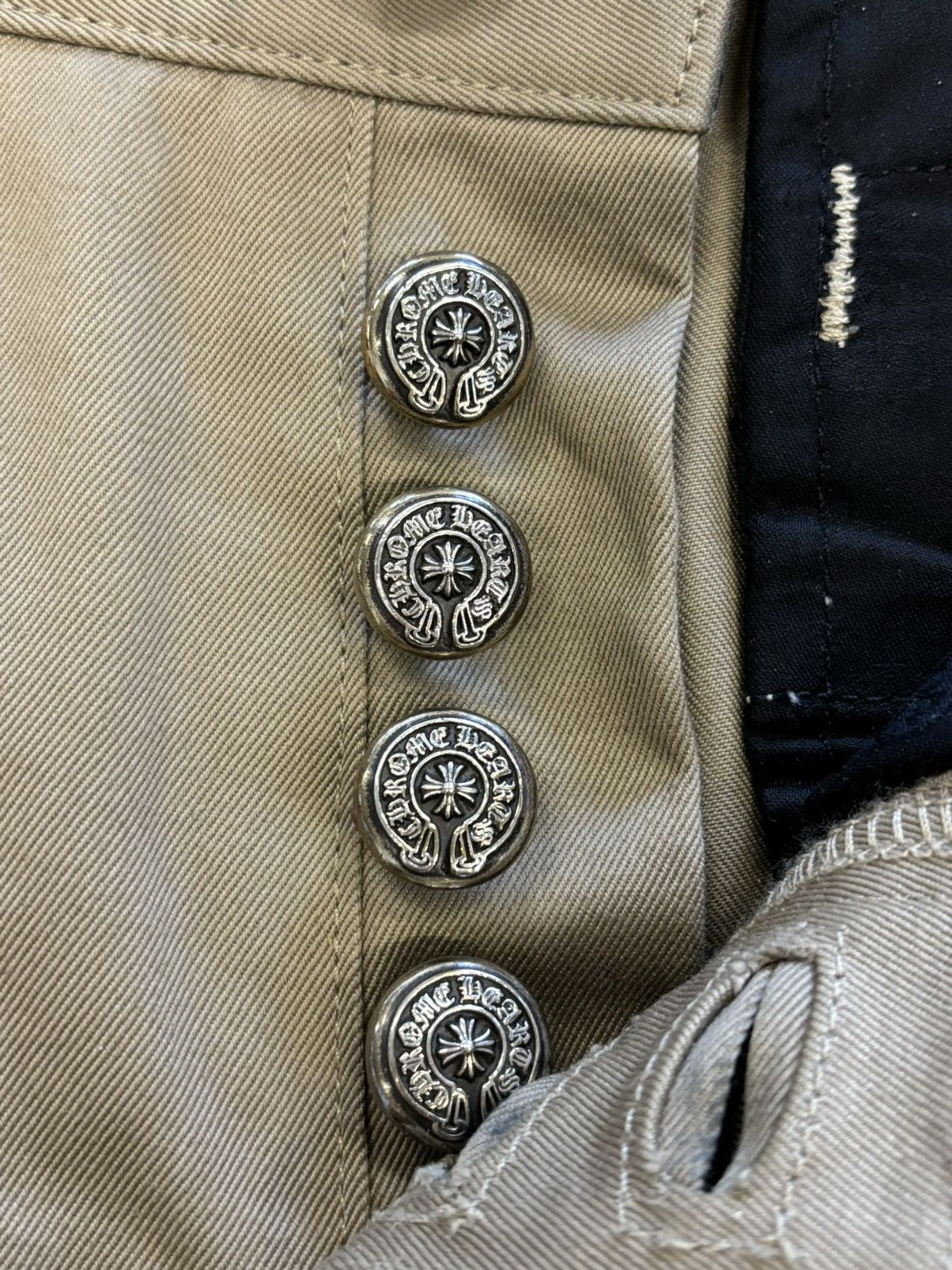 Chrome Hearts Cross patches checkered khaki chino pants Size US 30 / EU 46 - 7 Thumbnail