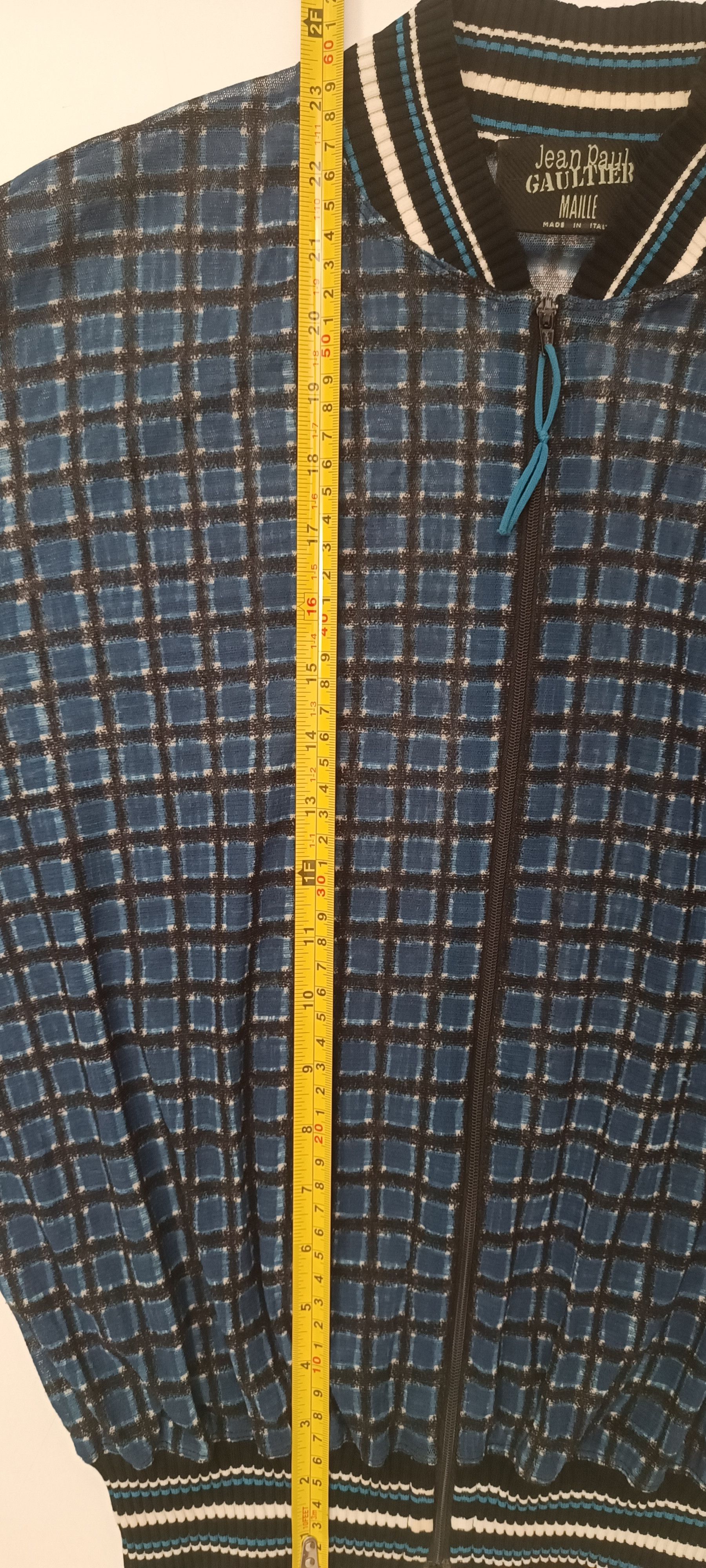Jean Paul Gaultier SS1999 - Light jacket in nylon mesh with a checkered print Size US S / EU 44-46 / 1 - 12 Thumbnail