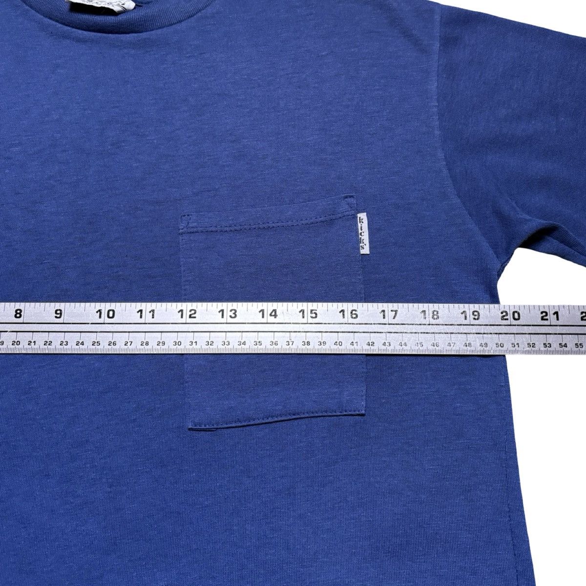 Other V70s 80s Kick Blank Pocket T Shirt Blue Poly Cotton 50/50 M Size US M / EU 48-50 / 2 - 4 Thumbnail