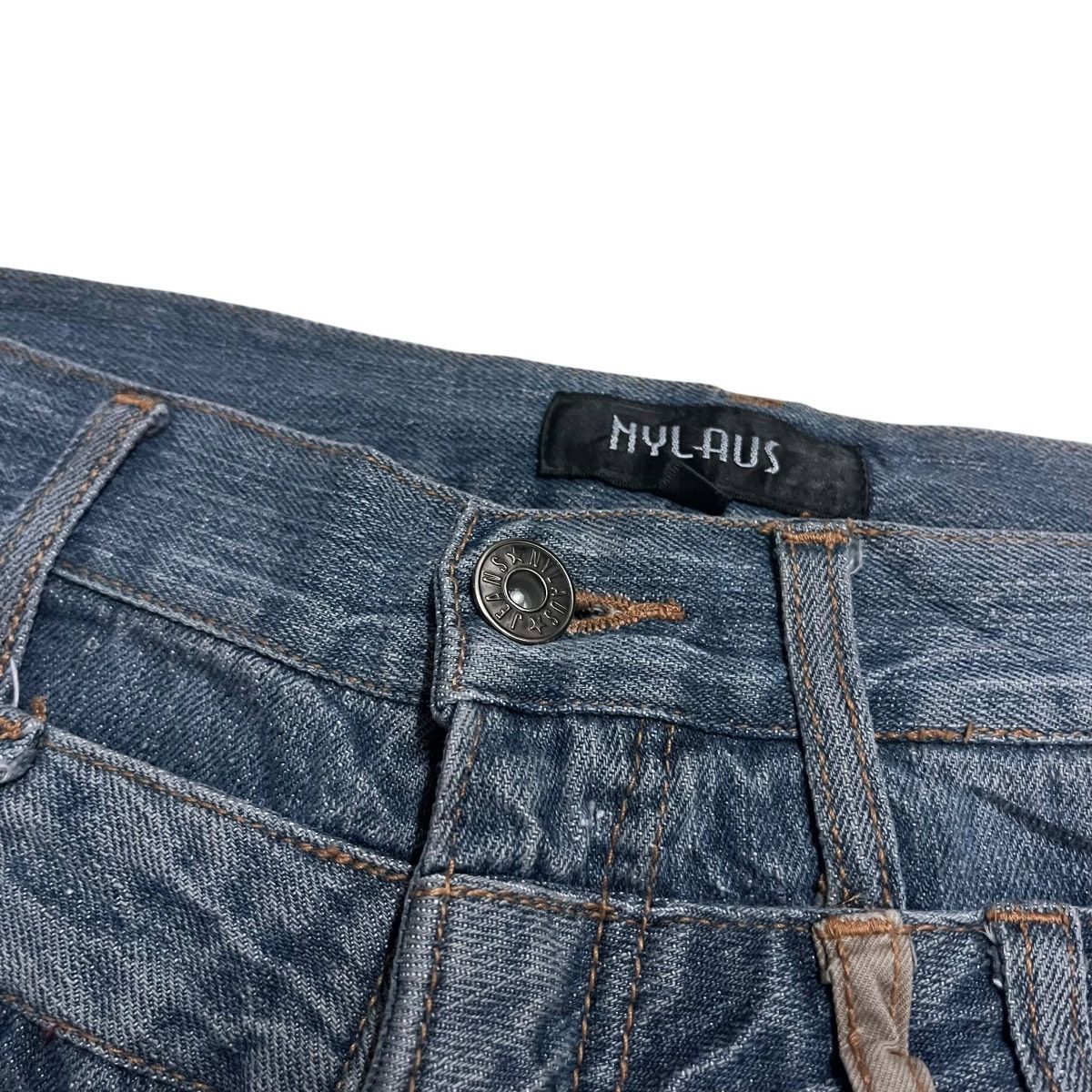 If Six Was Nine VINTAGE NYLAUS DOUBLE WAIST STONE WASH DENIM PANT Size US 32 / EU 48 - 9 Thumbnail
