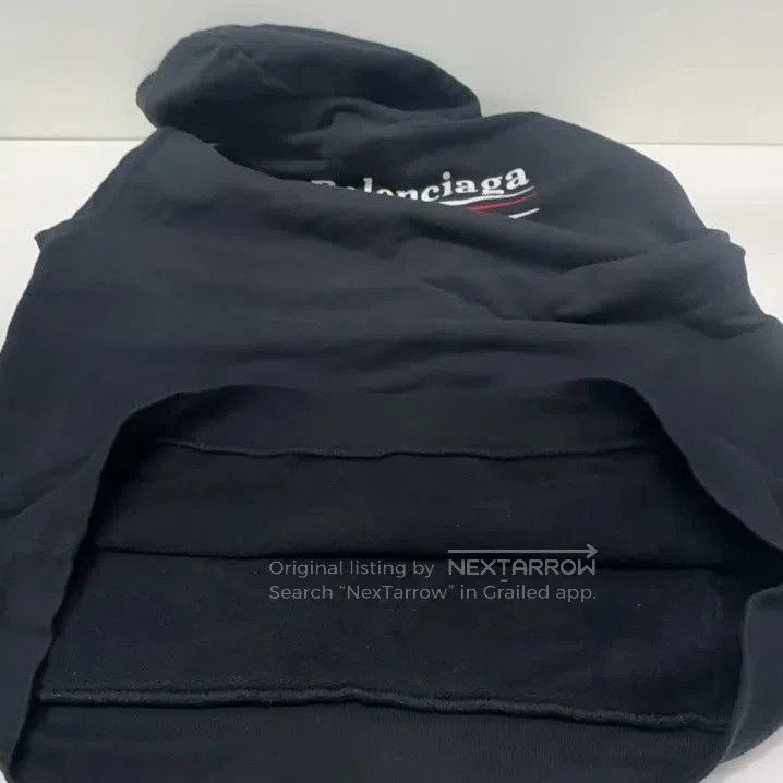 Balenciaga Balenciaga Black Logo Hooded Sweatshirt for Men. Size US XL / EU 56 / 4 - 6 Thumbnail