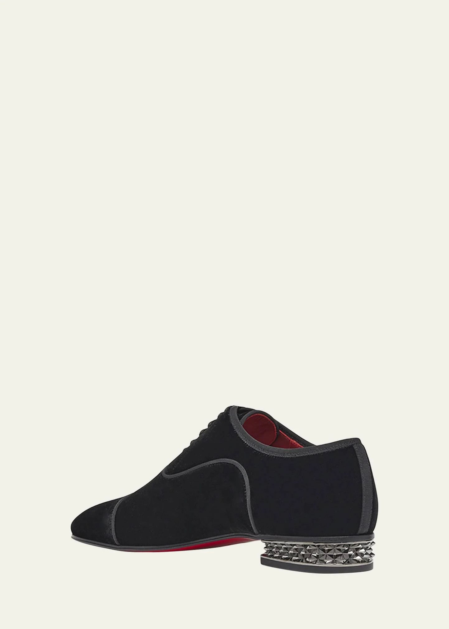 Christian Louboutin os11x1024 Greggyrocks Spike-Heel Velvet Oxfords Shoes Size US 12 / EU 45 - 8 Thumbnail