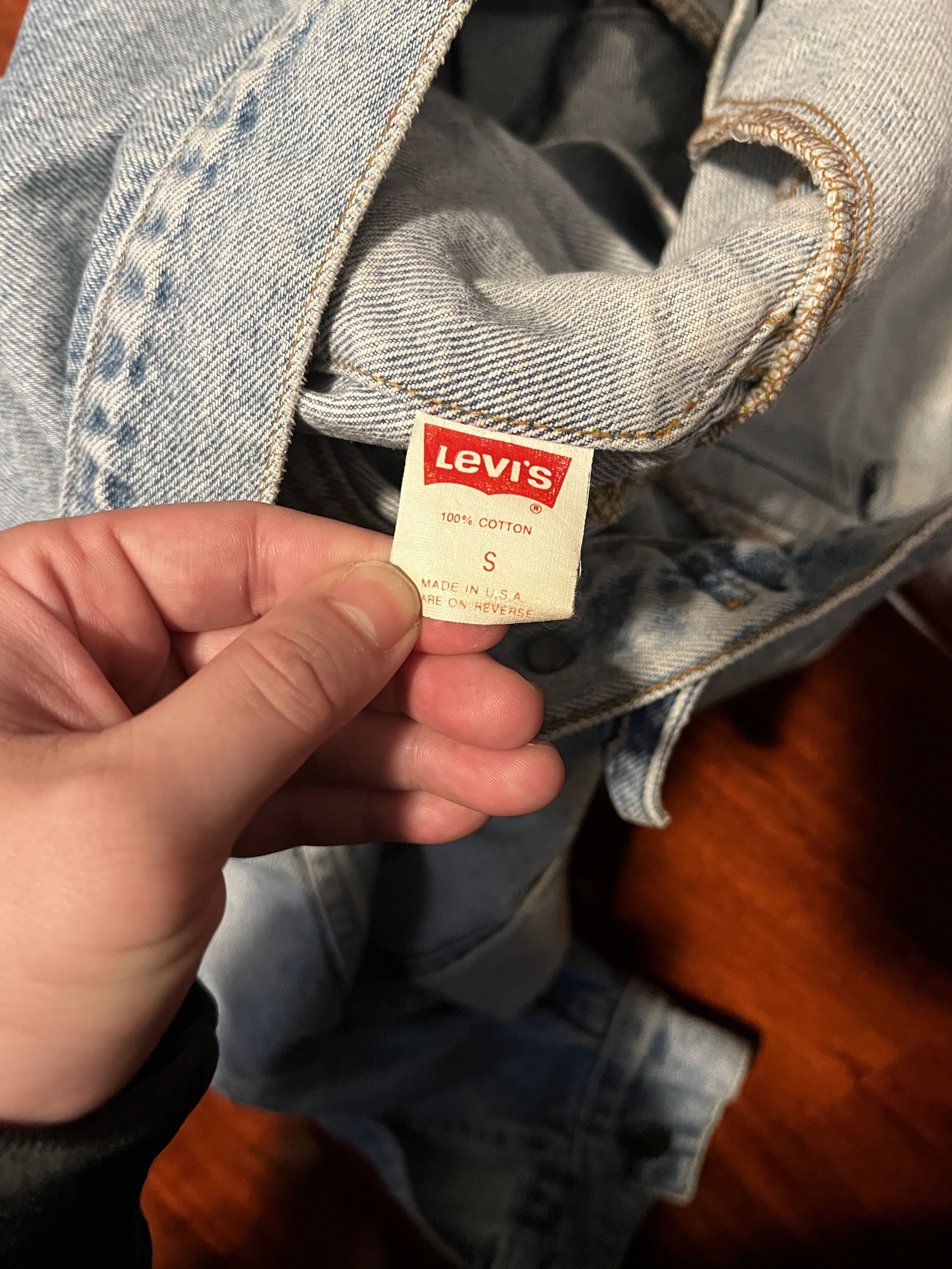 Levi's Vintage 90's Levis Washed Blue Denim Jacket Size US S / EU 44-46 / 1 - 5 Thumbnail