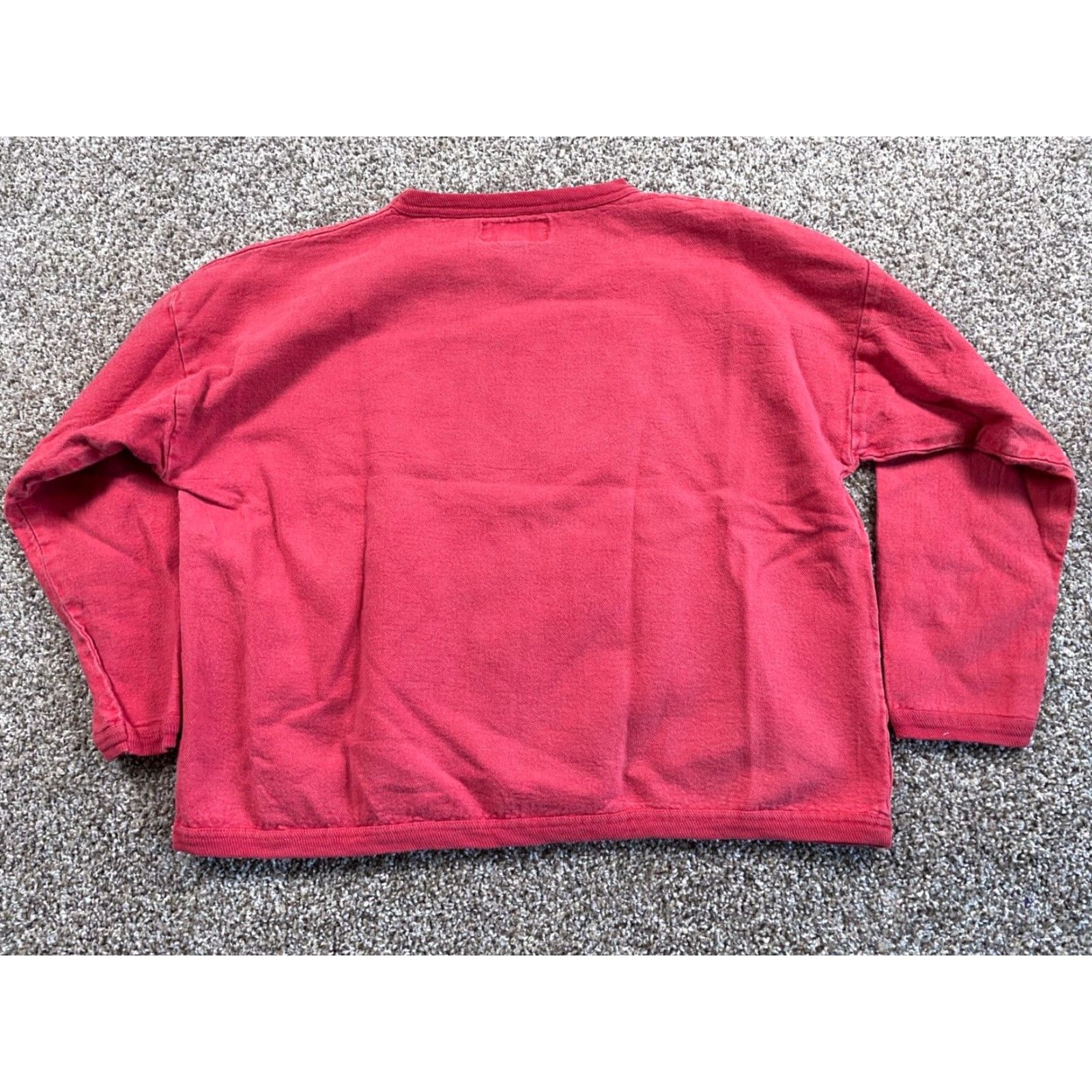 Vintage VTG BonJour Denim Series Sweatshirt Shirt Women One Size Dusty Red Boxy Fit 90s Retro Crew Neck Pullover Size ONE SIZE - 3 Thumbnail