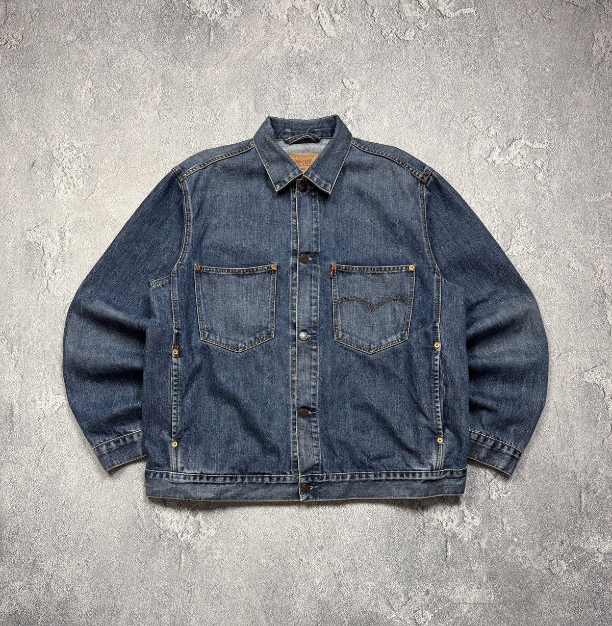 Levi's 90s Vintage Denim Retro Track Double Pocket Jacket Size US XL / EU 56 / 4 - 1 Thumbnail