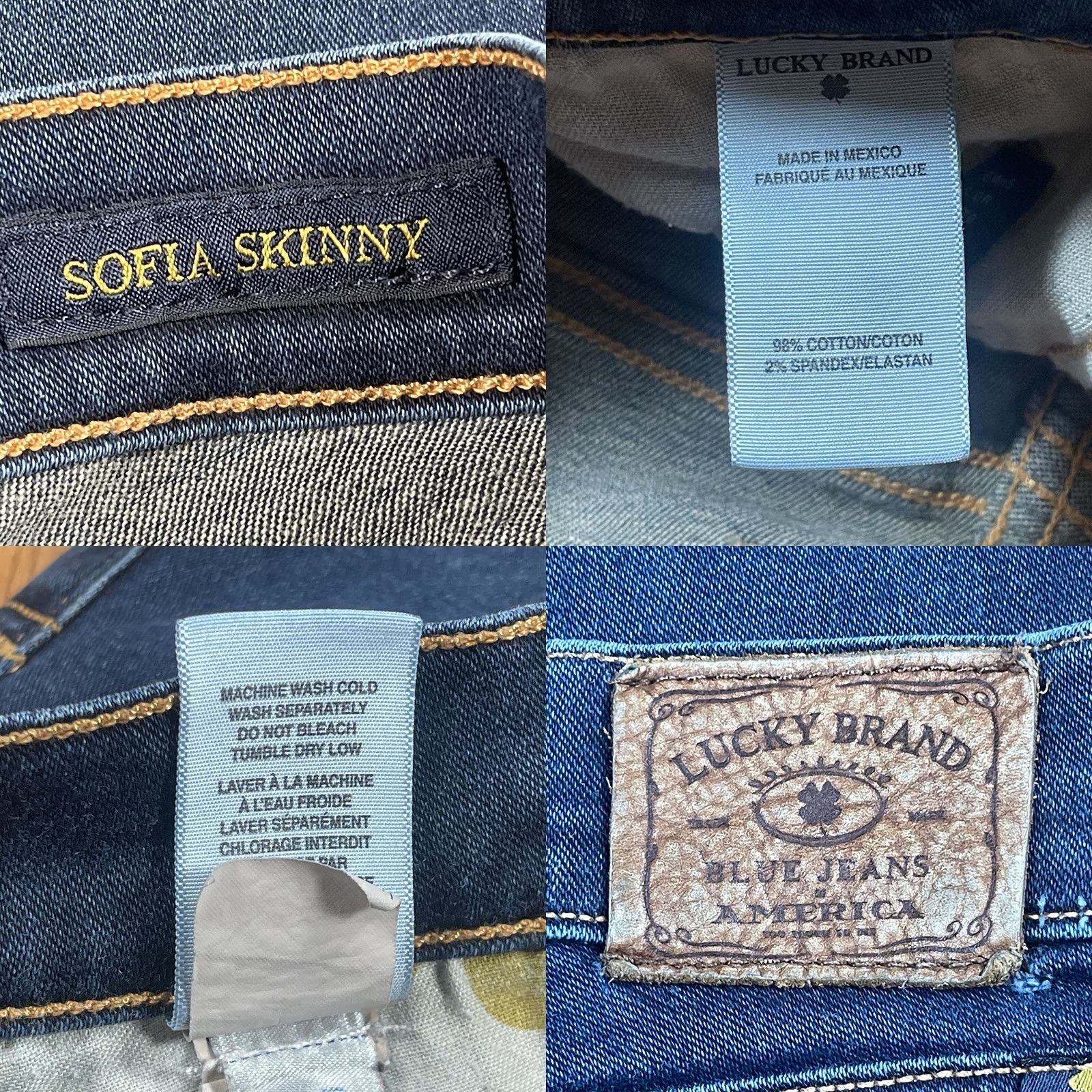 Lucky Brand Lucky Brand Jeans Womens 6/28 Regular Sofia Skinny Stretch Mid Rise Blue Denim Size 28" / US 6 / IT 42 - 9 Thumbnail