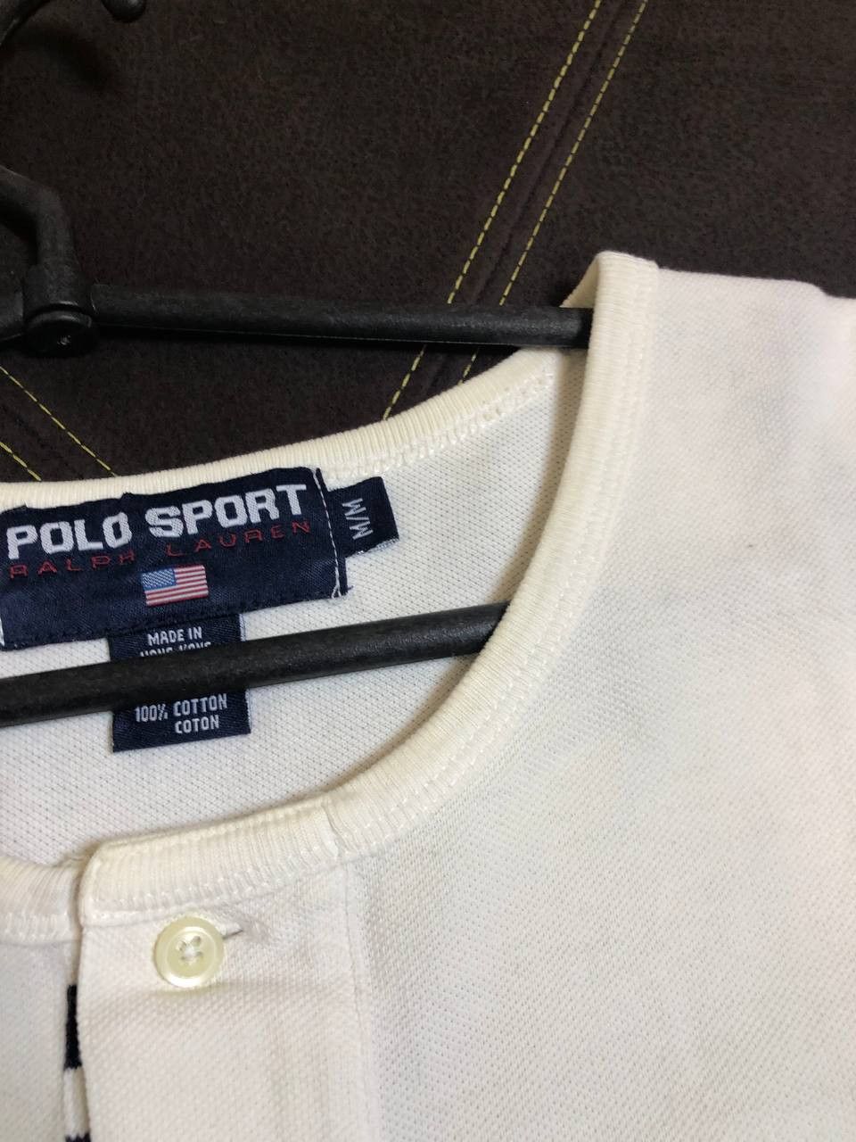Polo Ralph Lauren Vtg 90s Polo Sport Ribbed Knit Pullover Shirt Short Sleeve Size US M / EU 48-50 / 2 - 7 Thumbnail