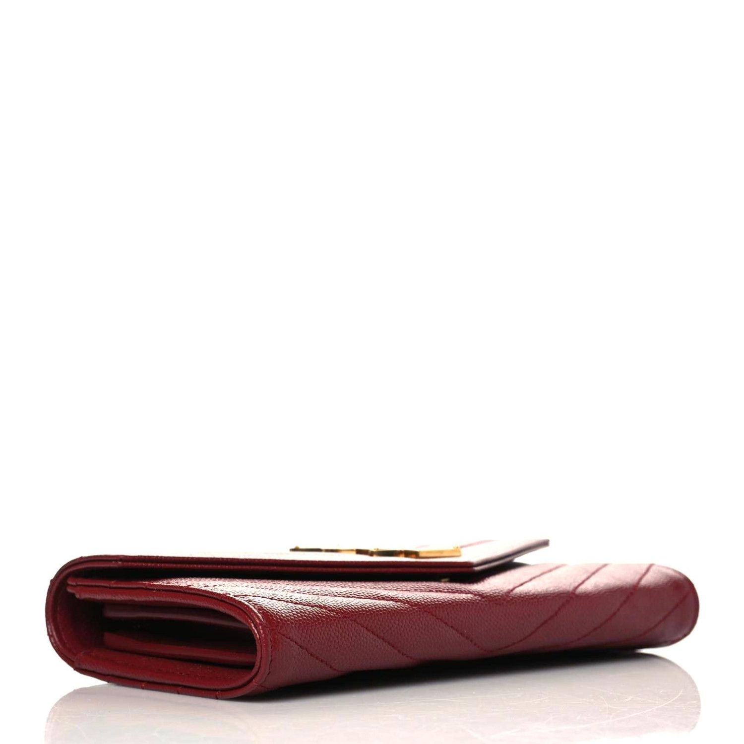 Saint Laurent Paris o1b1hav110125 Size: OS / Cassandre Leather Wallet in Red Size ONE SIZE - 4 Thumbnail