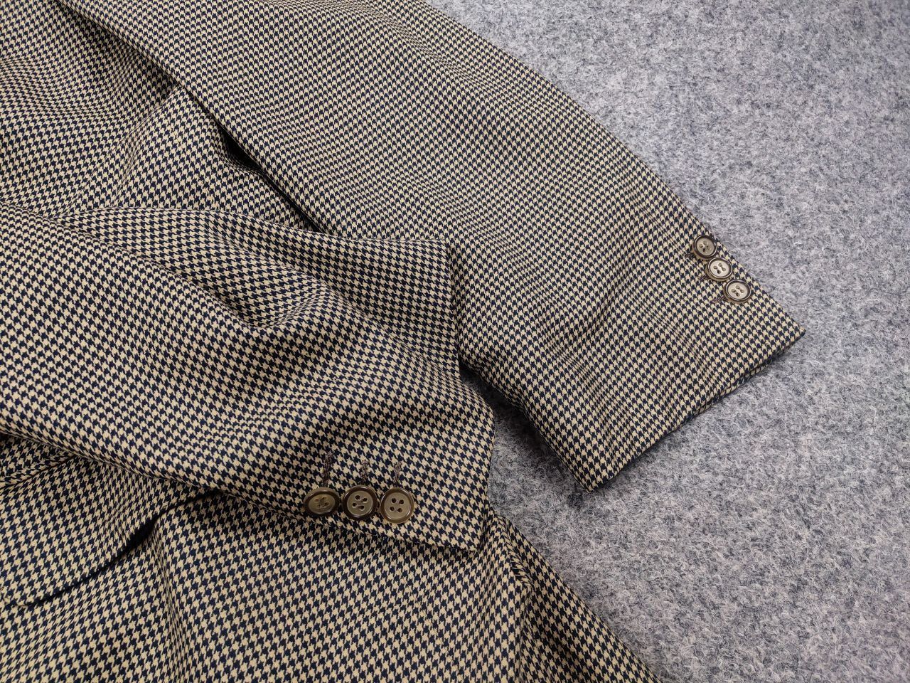 Brioni Brioni Vintage Houndstooth pattern Wool Beige Blazer Jacket Size US L / EU 52-54 / 3 - 9 Thumbnail