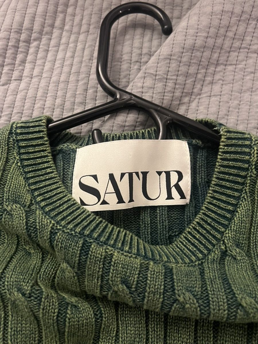 Other Satur Classic dyed cable knit Vintage Green Size US M / EU 48-50 / 2 - 3 Thumbnail