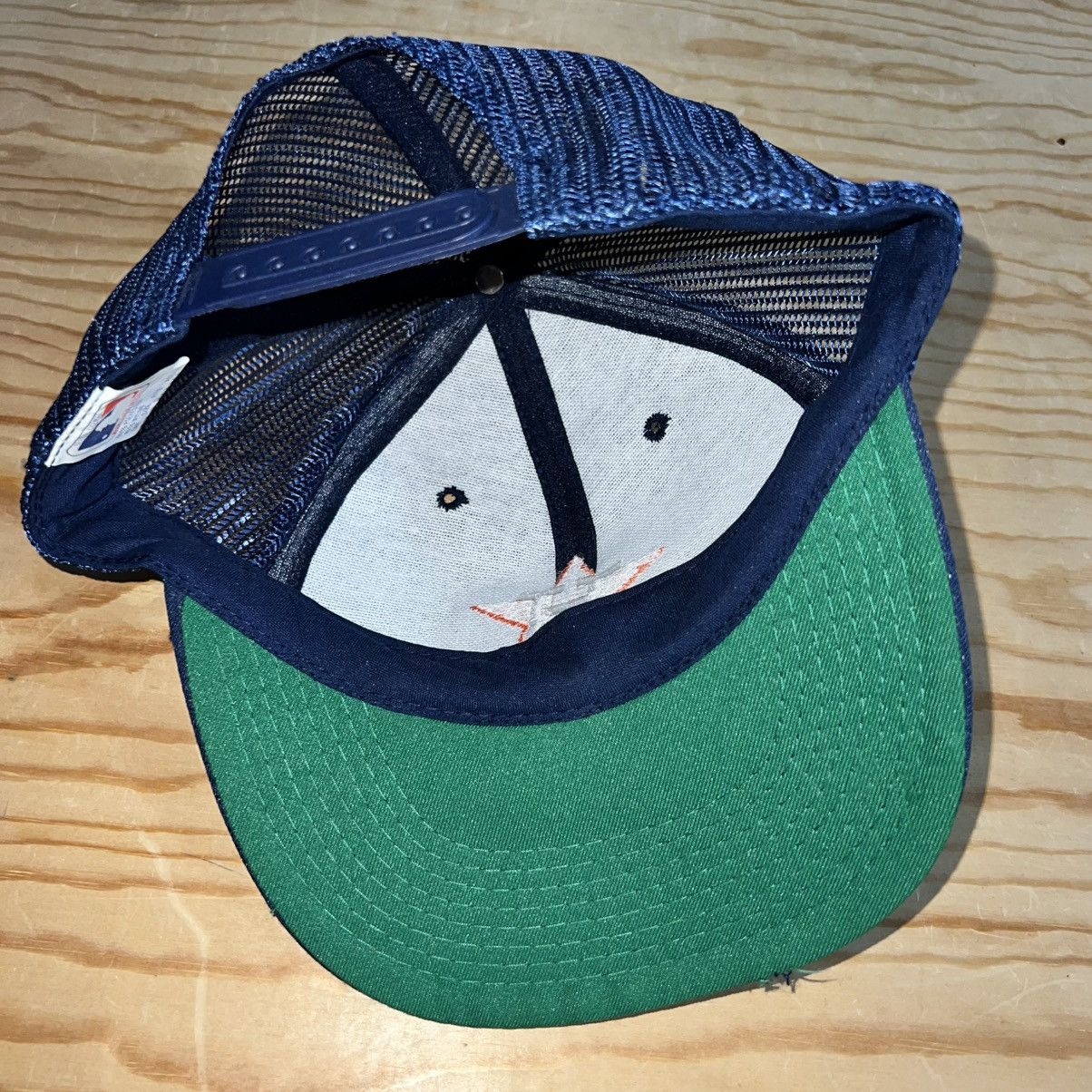 Vintage VINTAGE 80s MLB HOUSTON ASTROS LOGO TRUCKER SNAPBACK CAP HAT Size ONE SIZE - 4 Thumbnail