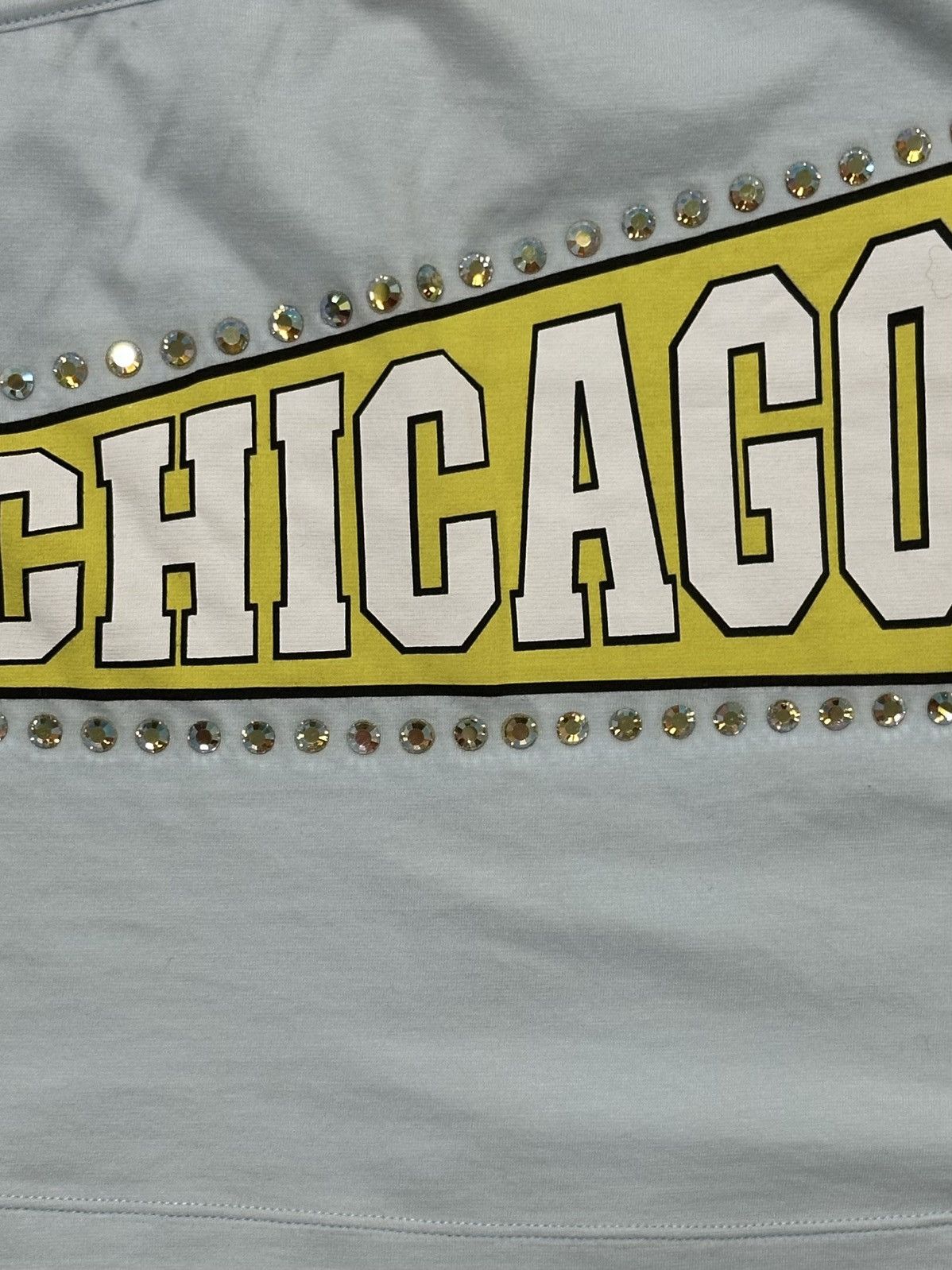 Dolce & Gabbana D&G "CHICAGO" Print Rhinestone One Shoulder Top Size XS / US 0-2 / IT 36-38 - 3 Thumbnail