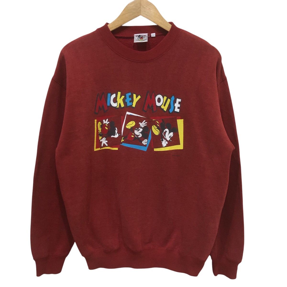 Disney × Vintage 90’ Disney Mickey Mouse Pullover Sweatshirt Size US L / EU 52-54 / 3 - 1 Thumbnail