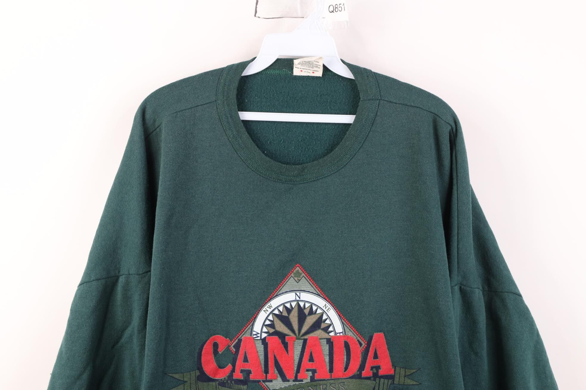 Vintage Vintage 90s Streetwear Spell Canada Wilderness Sweatshirt Size XXL / US 16-18 / IT 52-54 - 2 Thumbnail