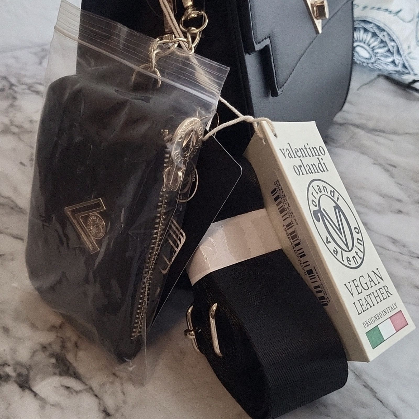 Valentino Valentino Orlandi Black Vegan Leather Handbag Size ONE SIZE - 2 Thumbnail