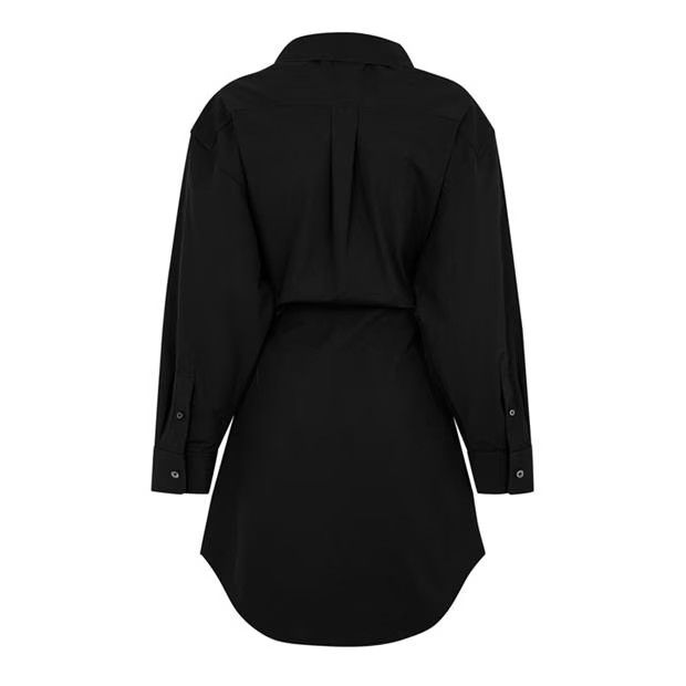 Alexander Wang o1g2r1mq0824 Twist Front Dress in Black Size S / US 4 / IT 40 - 2 Thumbnail