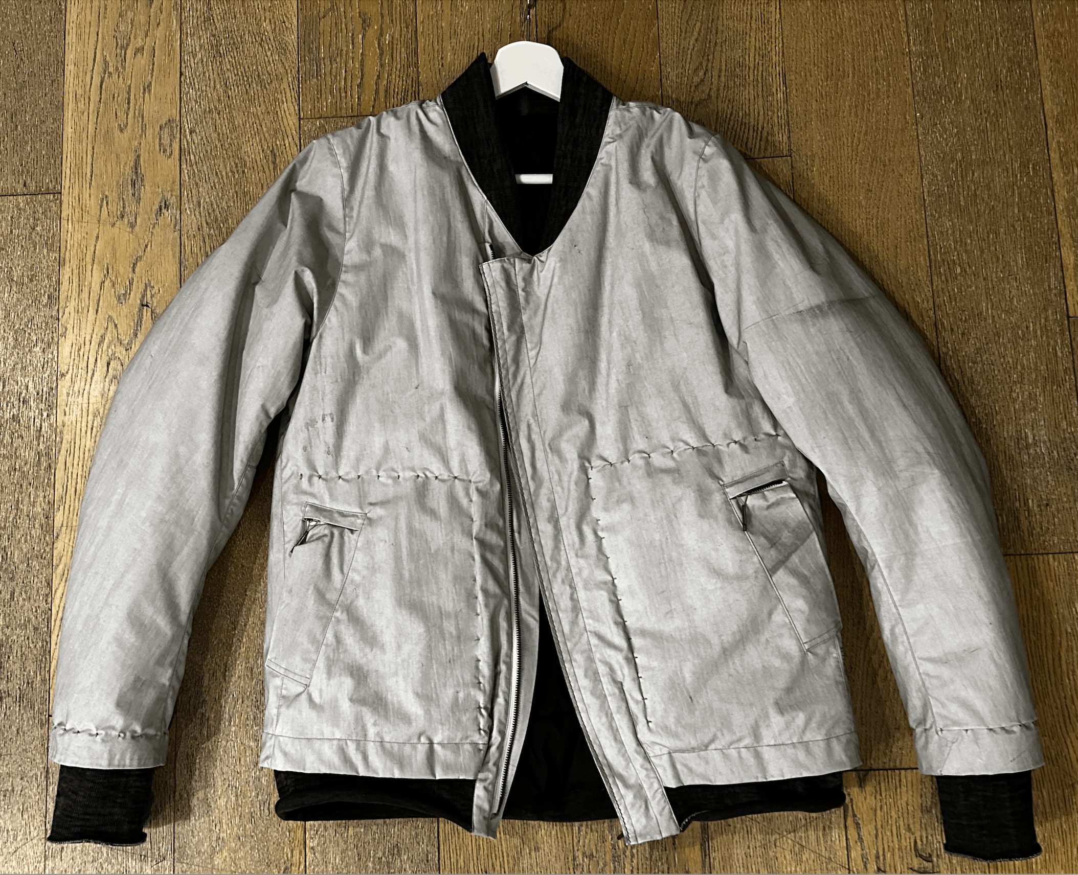 image of Taichi Murakami 3 Layer Nylon Primaloft Ma-1 in Dusty White, Men's (Size Medium)