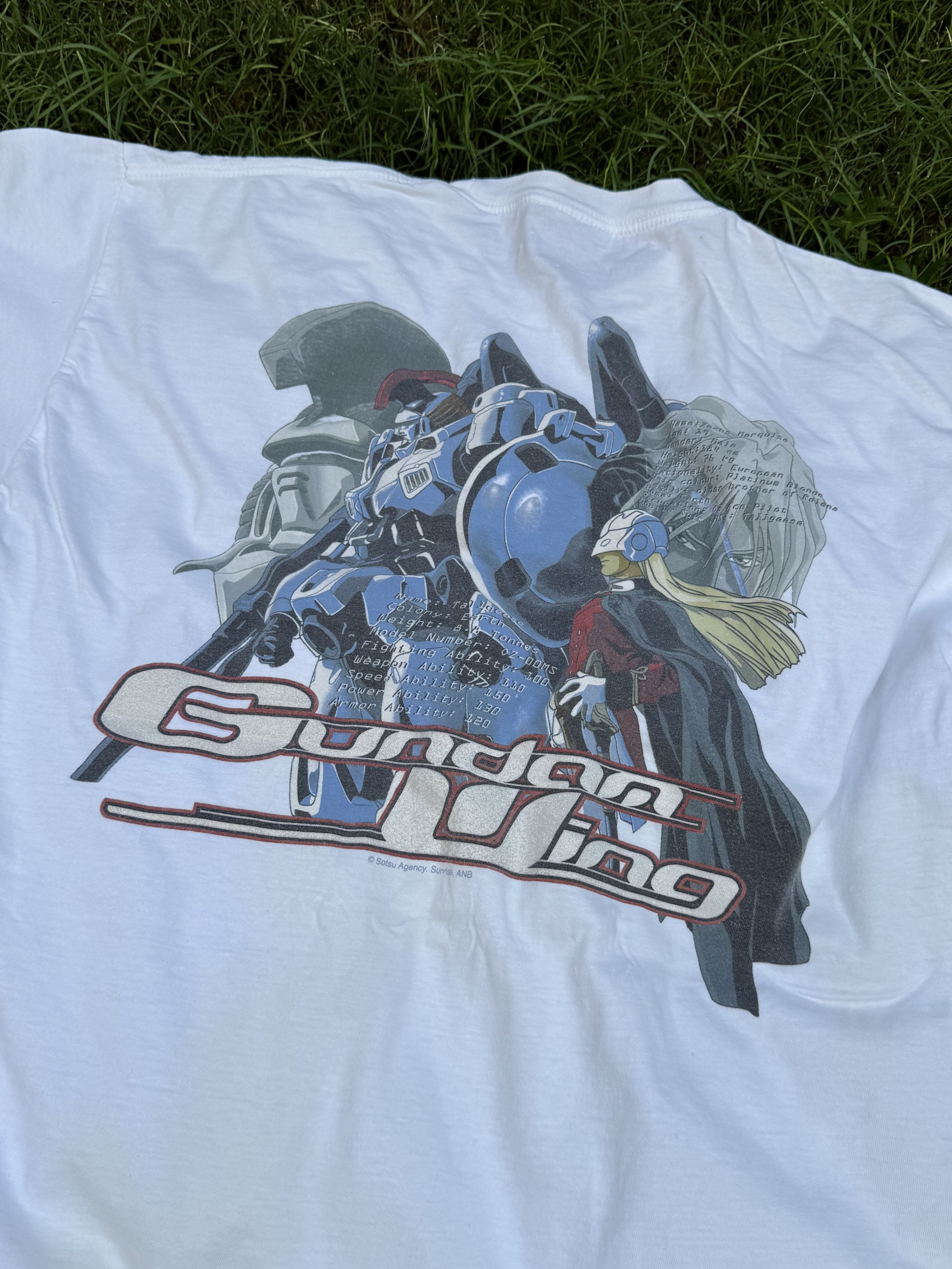 Anime Vintage 2000 Anime Mobile Suit Gundam Wing T-shirt White Size US XL / EU 56 / 4 - 11 Thumbnail