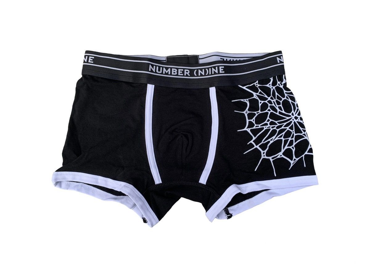 image of Number N Ine Number (N)Ine Spider Web Boxer Briefs Underwear in Black, Men's