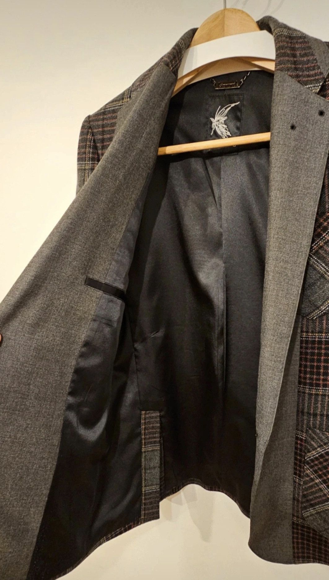 kiryuyrik KIRUYURIK Patchwork Wool Blazer Size 50R - 7 Thumbnail