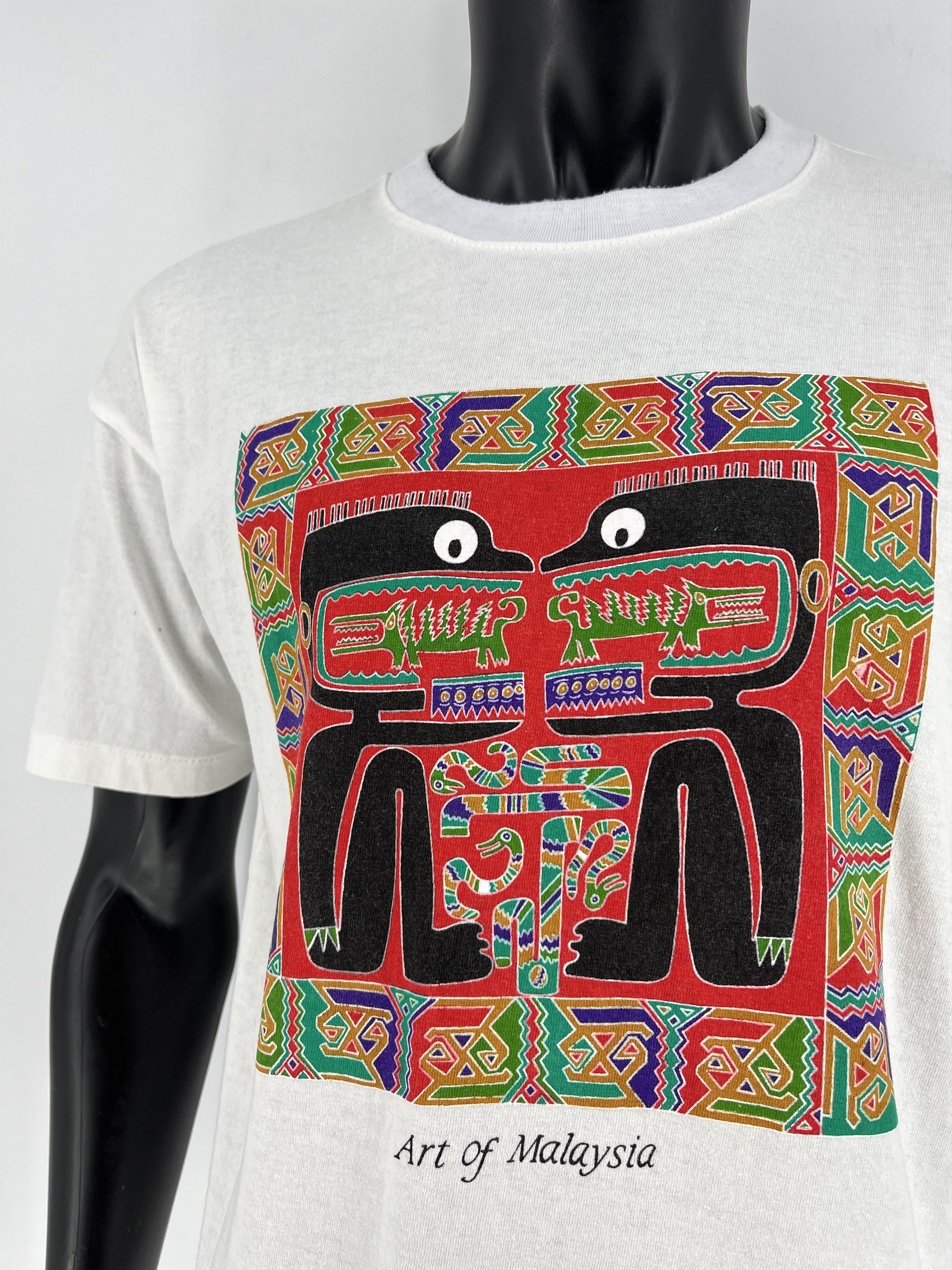 Other Vintage 90s Aboriginal Art Malaysia Animals t-shirt Size US L / EU 52-54 / 3 - 6 Thumbnail