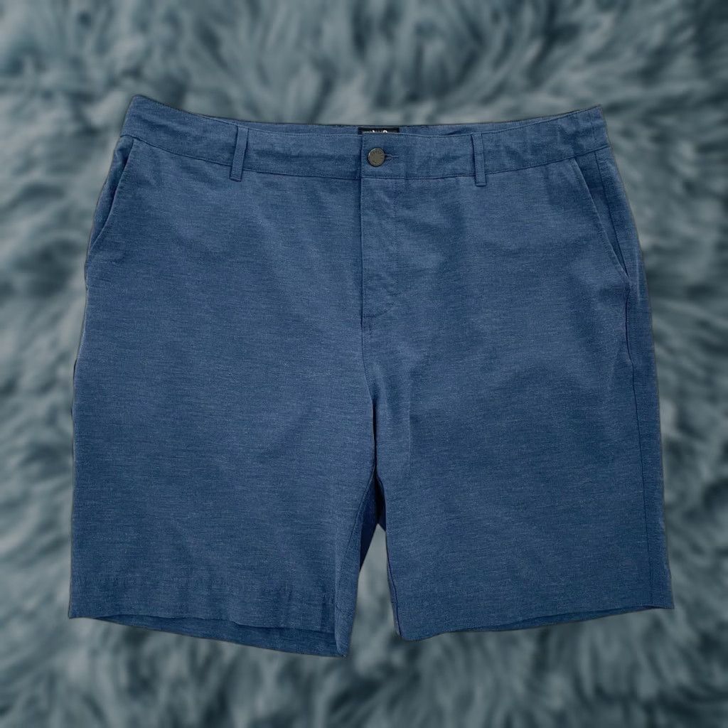 Faherty Faherty All Day Shorts Adult 38 Blue Pockets Drawstring Logo Stretch Cotton Blend Polyester Spandex Chino Men Mens Regular Size US 38 / EU 54 - 1 Thumbnail