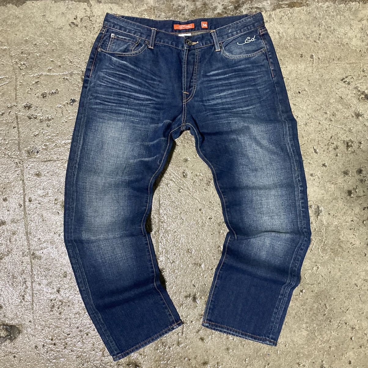 Ed Hardy × Japanese Brand × Vintage Crazy Vintage Y2K Ed Hardy Jeans Japanese Skull Skater Style Size US 36 / EU 52 - 2 Thumbnail