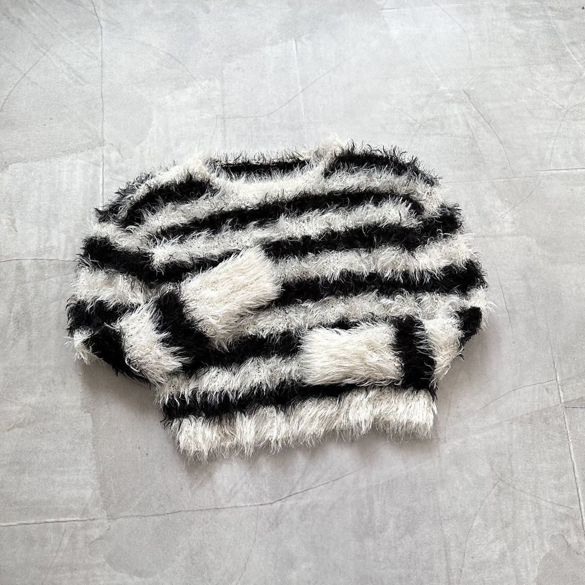 Hysteric Glamour × Undercover Crazy Fuzzy Junya Watanabe Style Striped Mohair Knit Sweater Size US XS / EU 42 / 0 - 3 Thumbnail