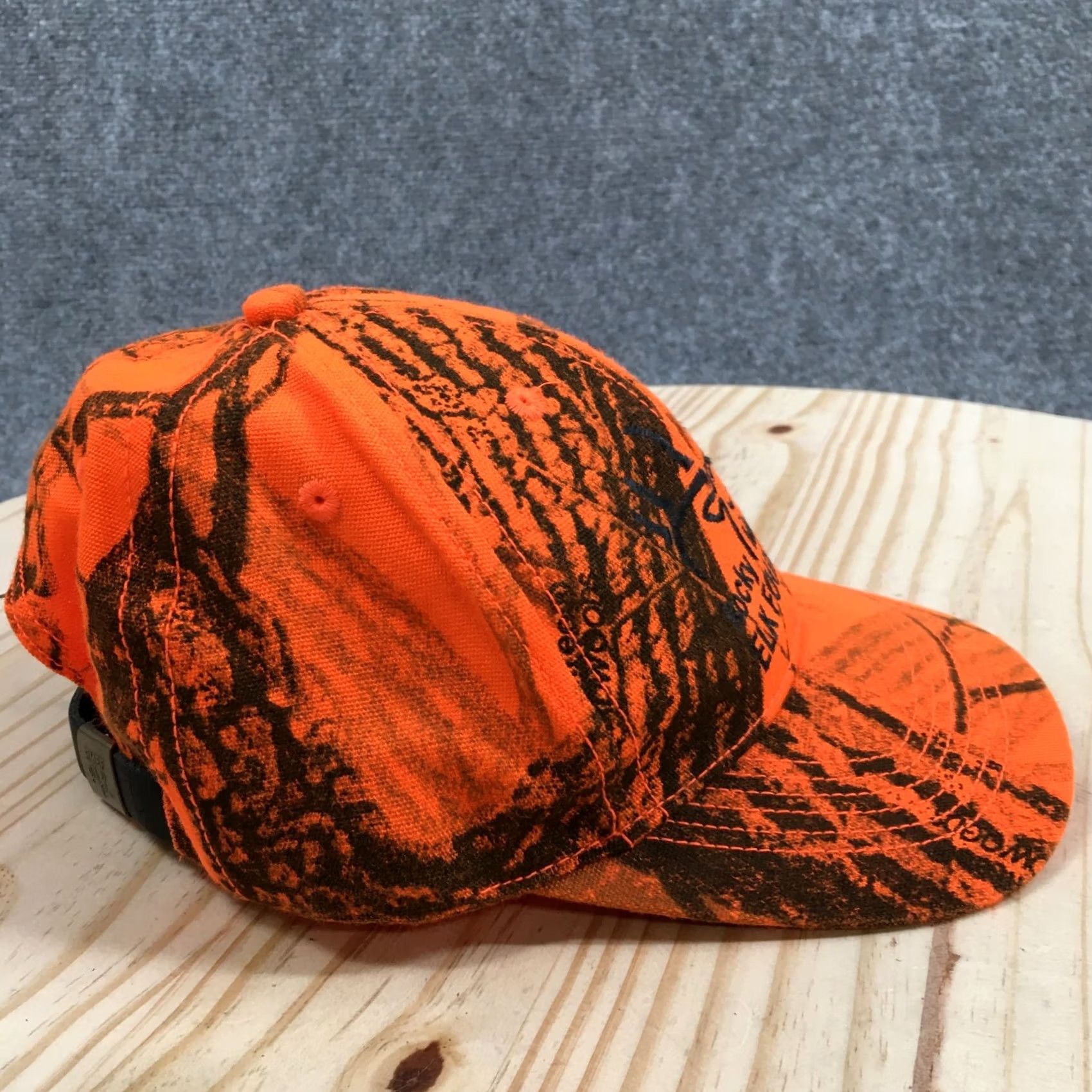 Vintage Rocky Mountain Elk Foundation Unisex Baseball Cap, Orange Adjustable Brim - One Size Size ONE SIZE - 6 Thumbnail