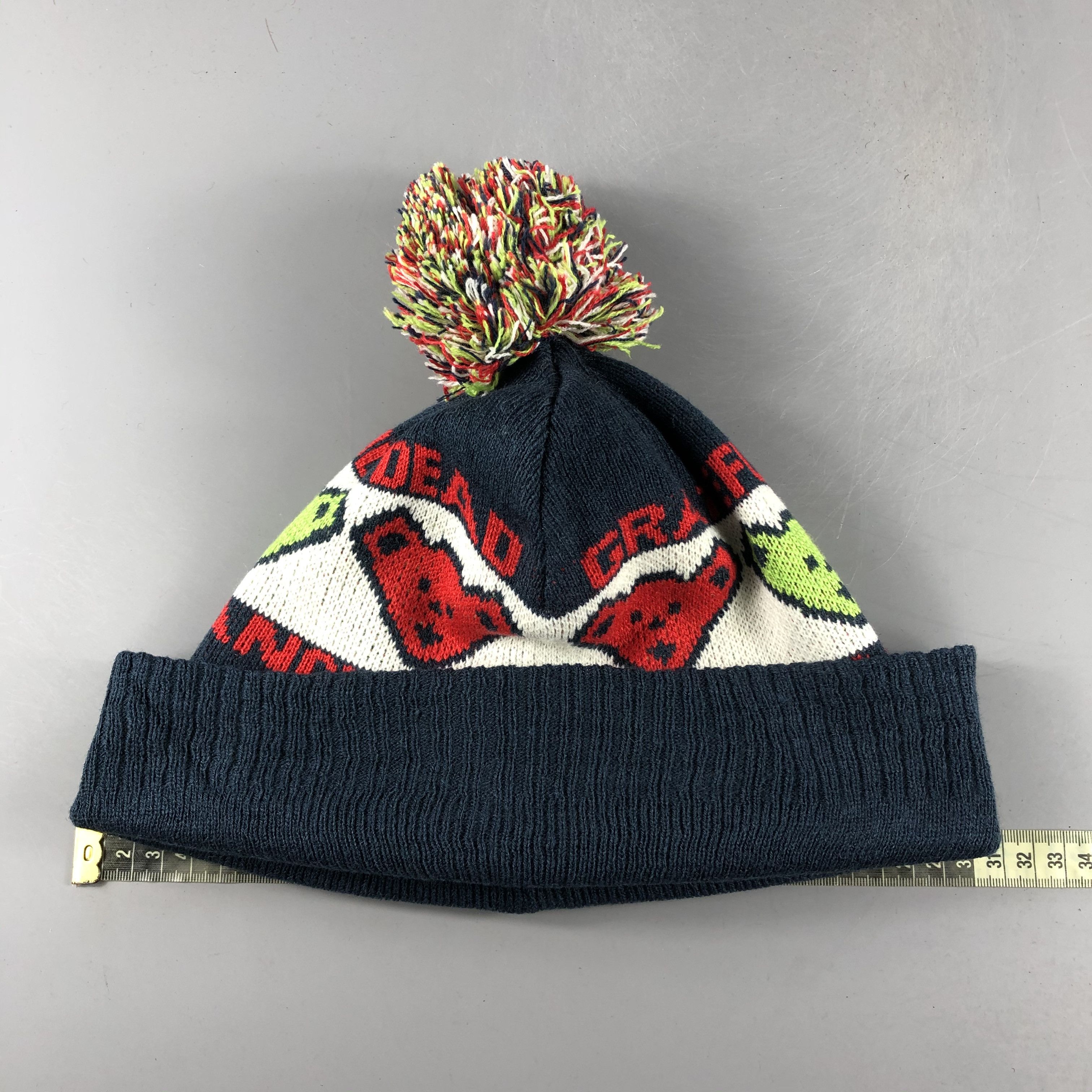 Band Tees × Grateful Dead Grateful Dead Bobble Beanie Snow Hat Snow Cap -D488 Size ONE SIZE - 4 Thumbnail