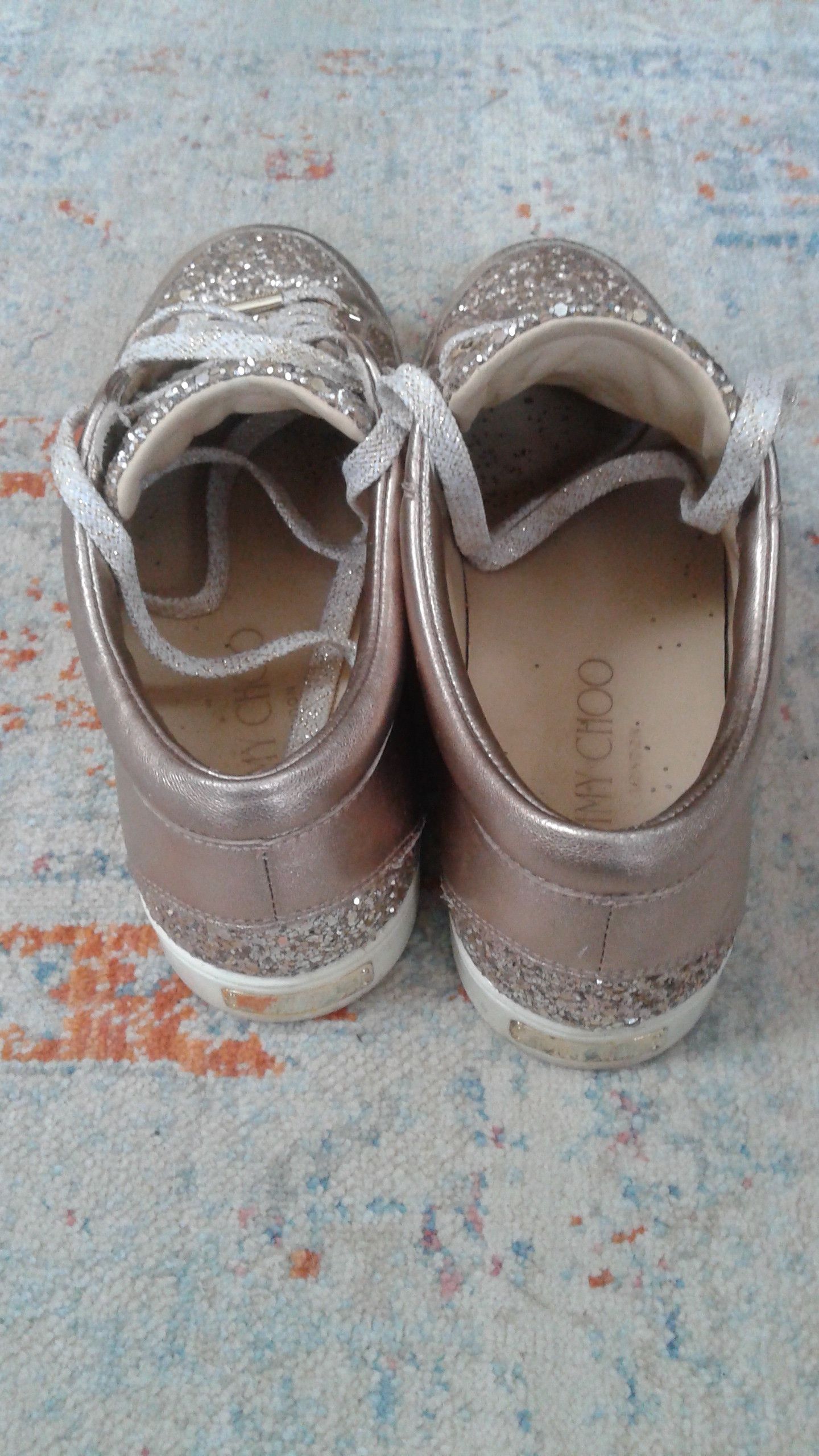 Jimmy Choo JIMMY CHOO WOMEN SNEAKERS GLITER Size US 7 / IT 37 - 4 Thumbnail