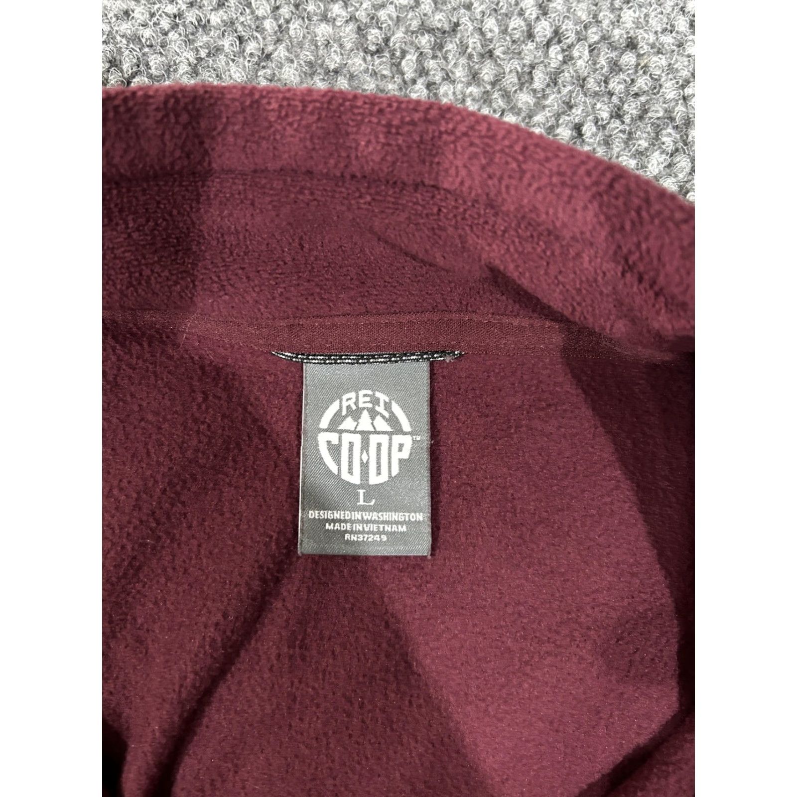Vintage REI Co-op Fleece Pullover Mens L Red 1/4 Zip Long Sleeve Hiking Outdoor Shirt Size US L / EU 52-54 / 3 - 3 Thumbnail