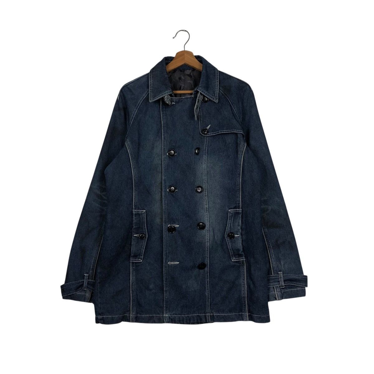 Hysteric Glamour 📌Denim Biker Jacket In The Attic Camouflage Blanket Punk Size US L / EU 52-54 / 3 - 2 Thumbnail