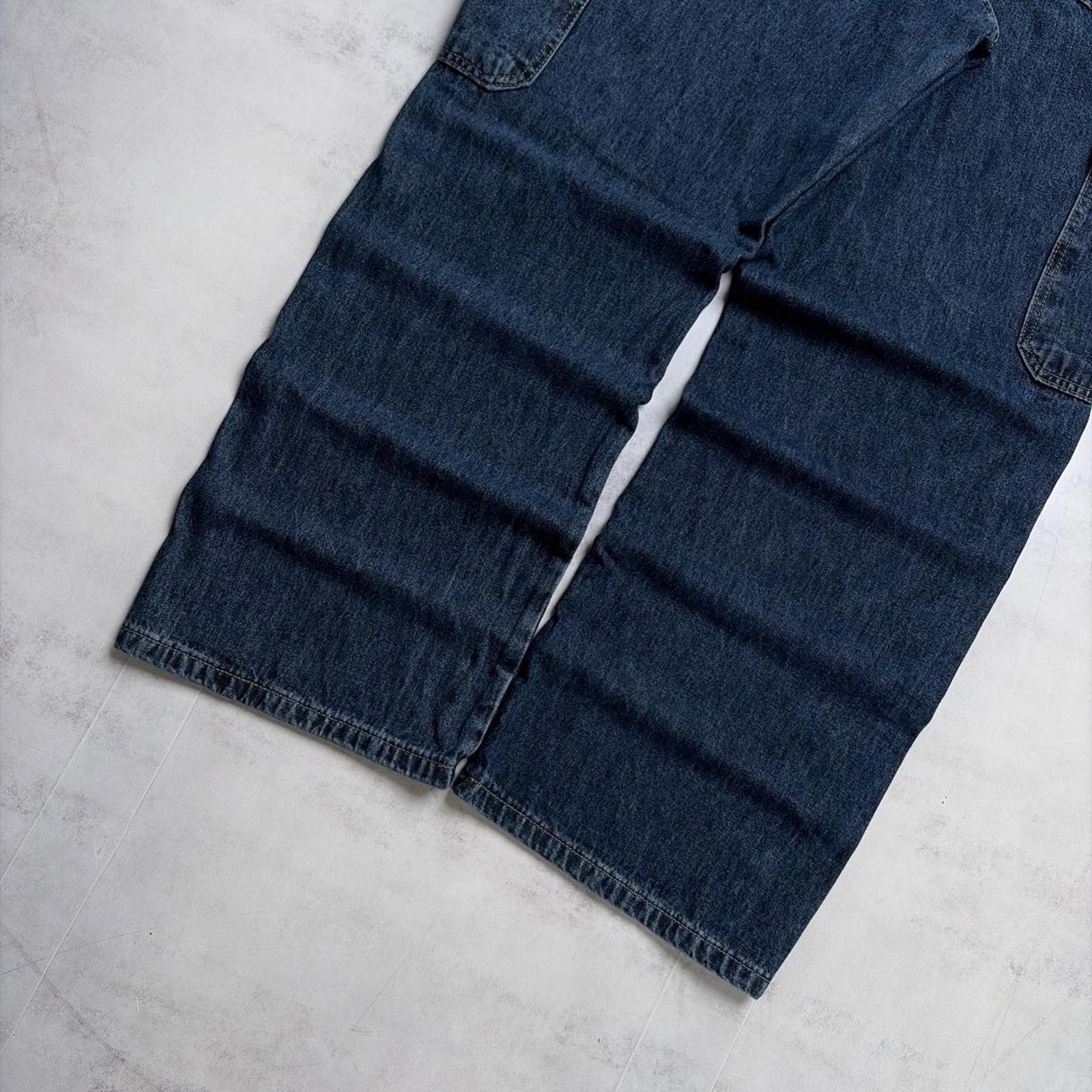 Wrangler Y2K Dark Wash Wrangler Grunge Baggy Skater Cargo Denim Jeans Size 32" / US 10 / IT 46 - 3 Thumbnail
