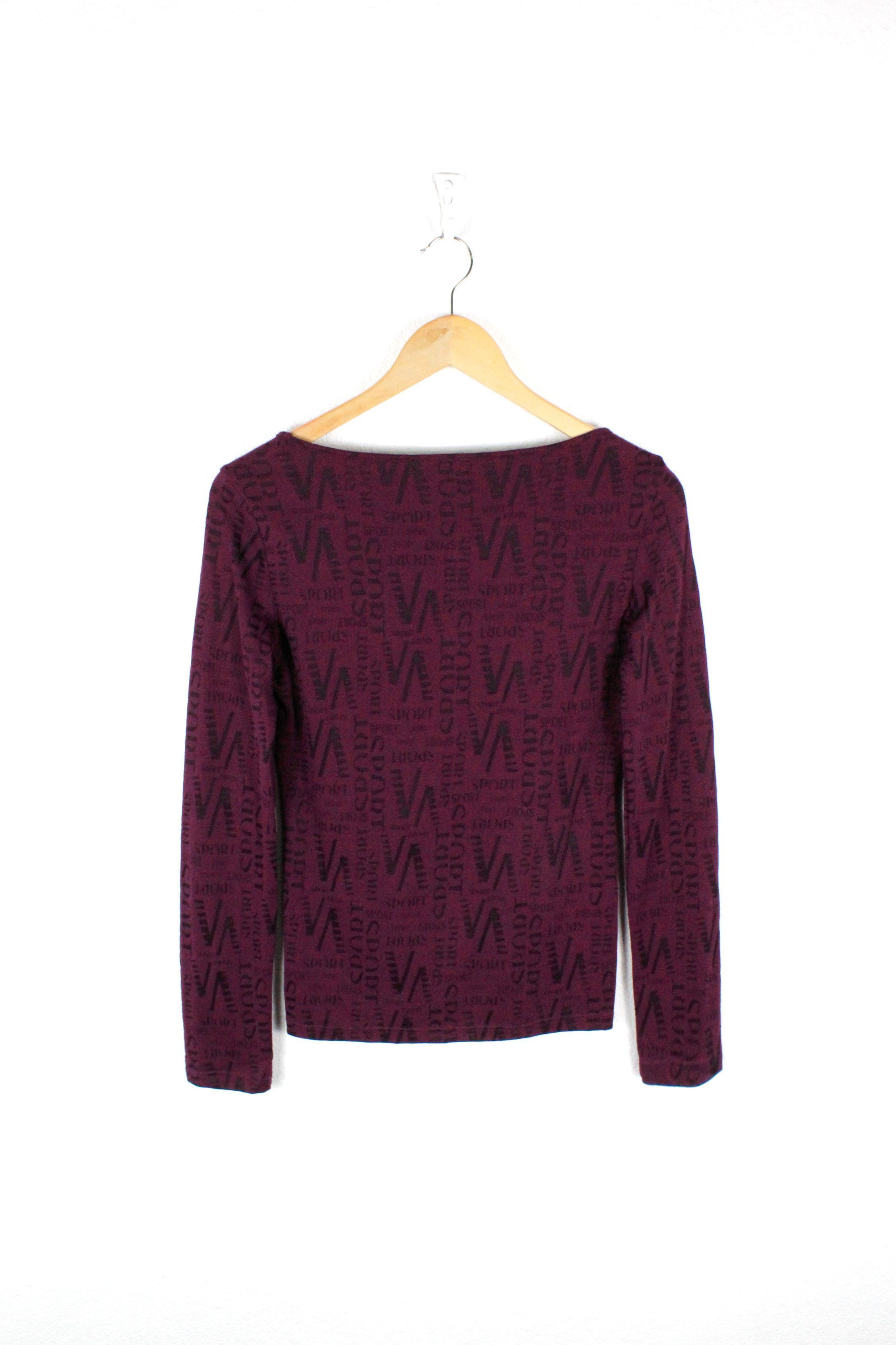 Versace × Versace Jeans Couture Womens Versace SPORT Purple Monogram Logo Nylon Top Jumper Size M / US 6-8 / IT 42-44 - 5 Thumbnail