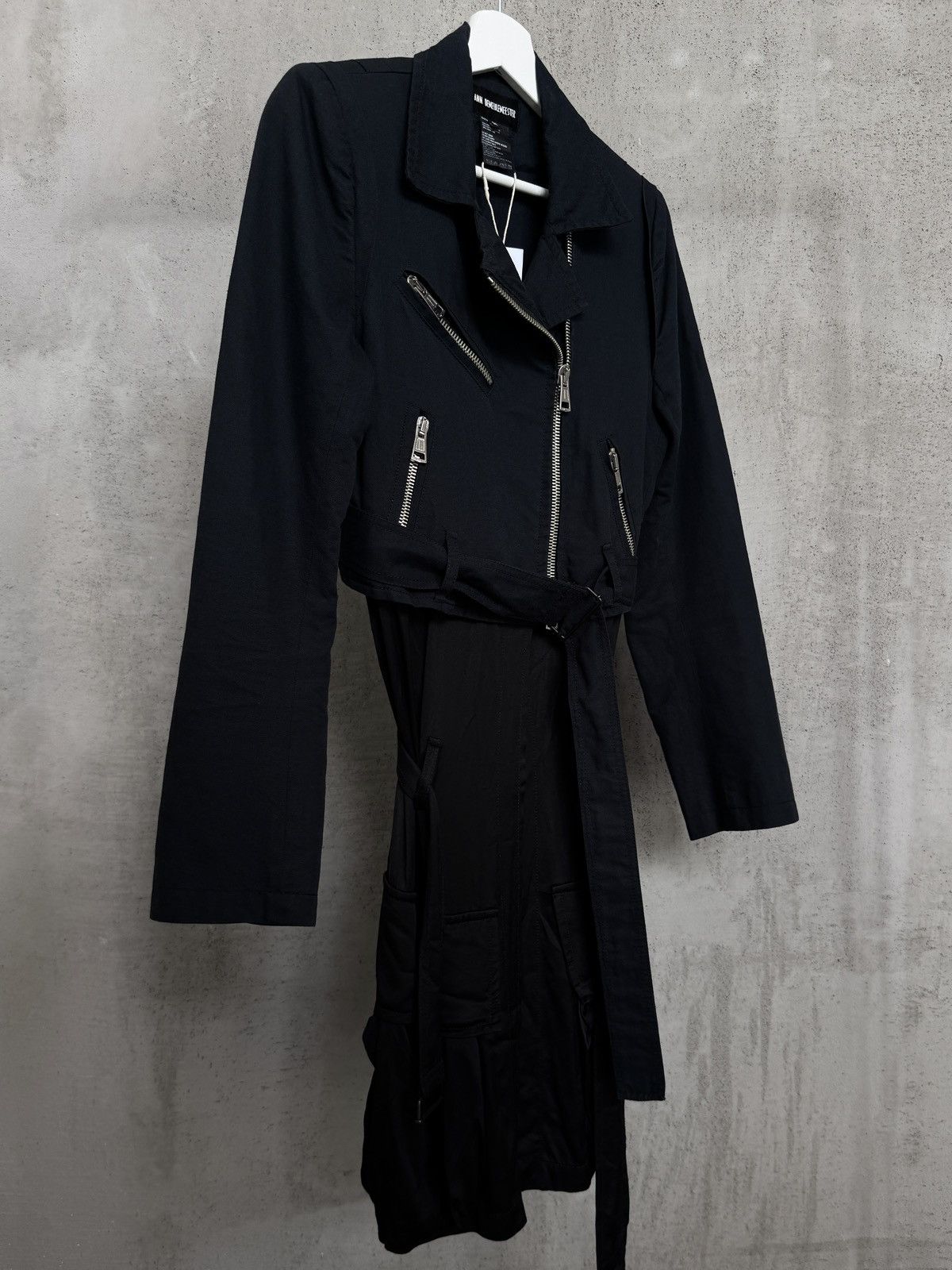 Ann Demeulemeester Ann Demeulemeester SS2004 Linen Motorcycle Trench Coat Size XS / US 0-2 / IT 36-38 - 3 Thumbnail